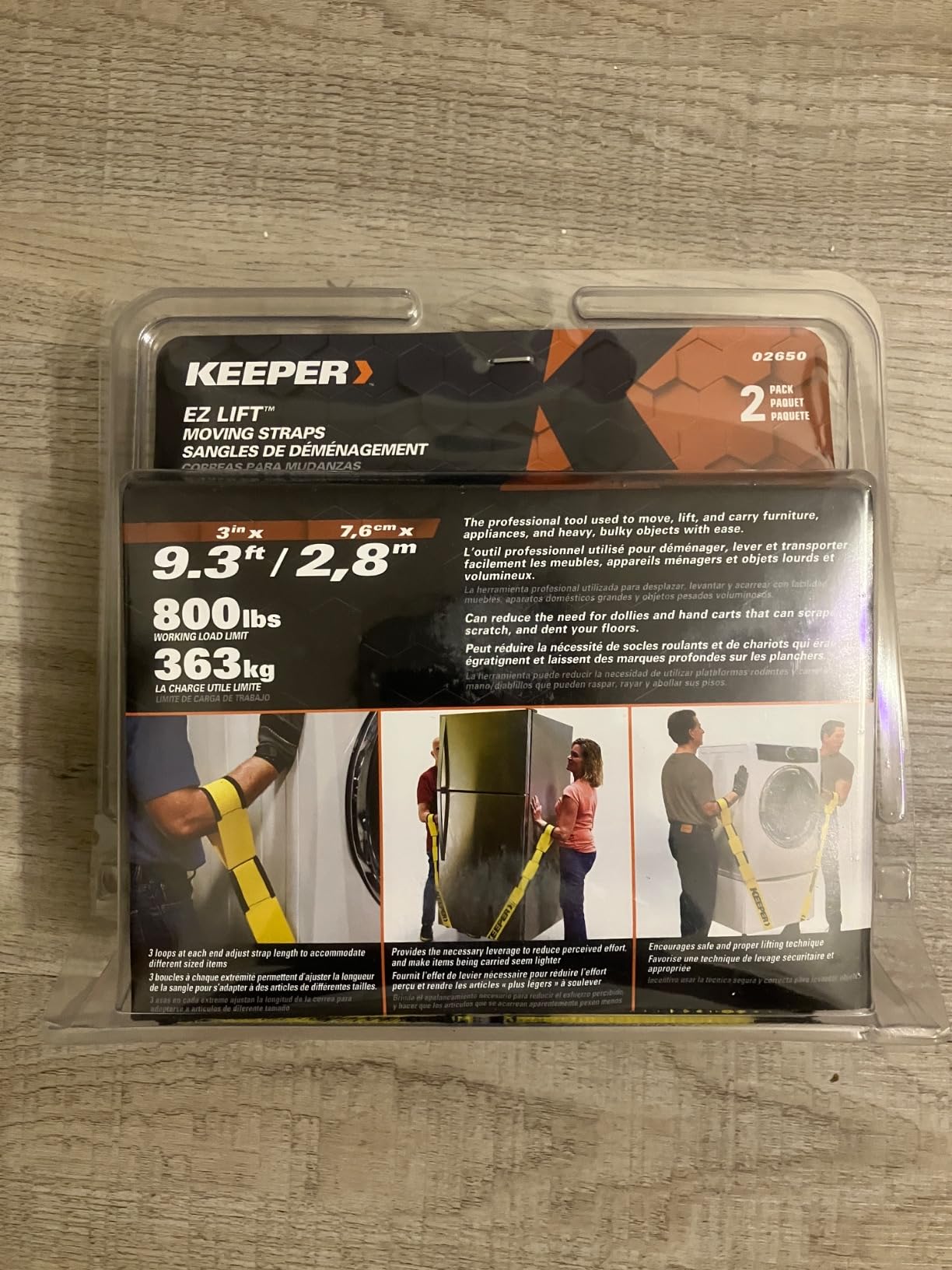 KEEPER Two Person Adjustable Lifting and Moving Straps with 800 lb Capacity customer photo 2