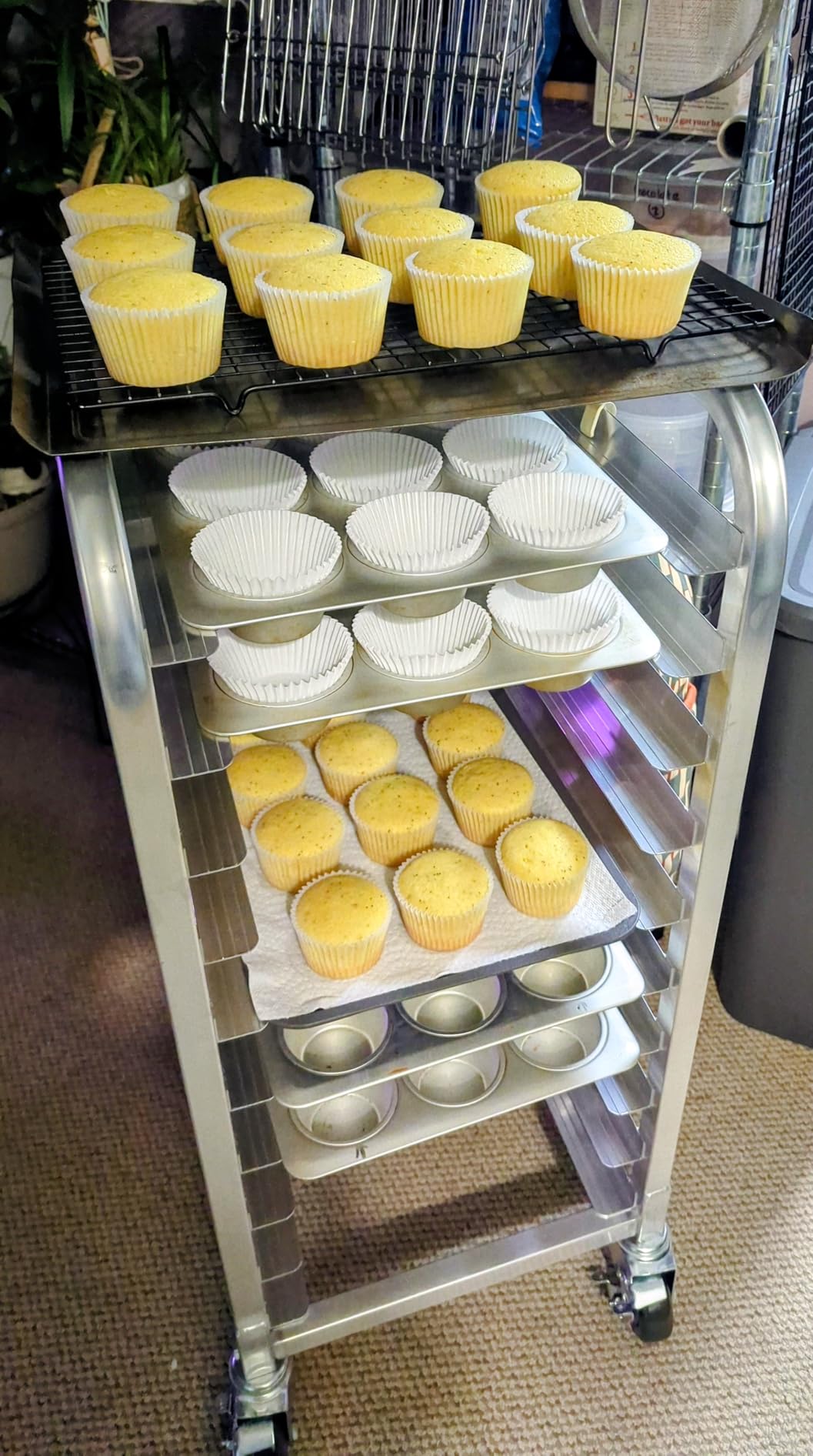 BIEAMA 20-Tier Aluminum Sheet Pan Rack, NSF Full Size Bun Pan Rack customer photo 1
