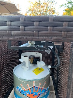 Propane Fire Pit Table,44 Inch 55000 BTU Outdoor Gas Fire Pit Rectangular with Glass Wind Guard for Outside Patio Deck (Gray-Aluminum Top) customer photo 2