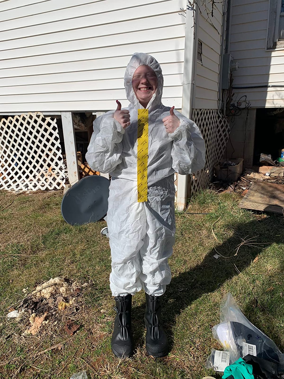 Medtecs Hazmat Suits - 6 Sizes Options - Disposable Coveralls Suit, Medical Protective Coverall PPE Hazmat Suits customer photo 2
