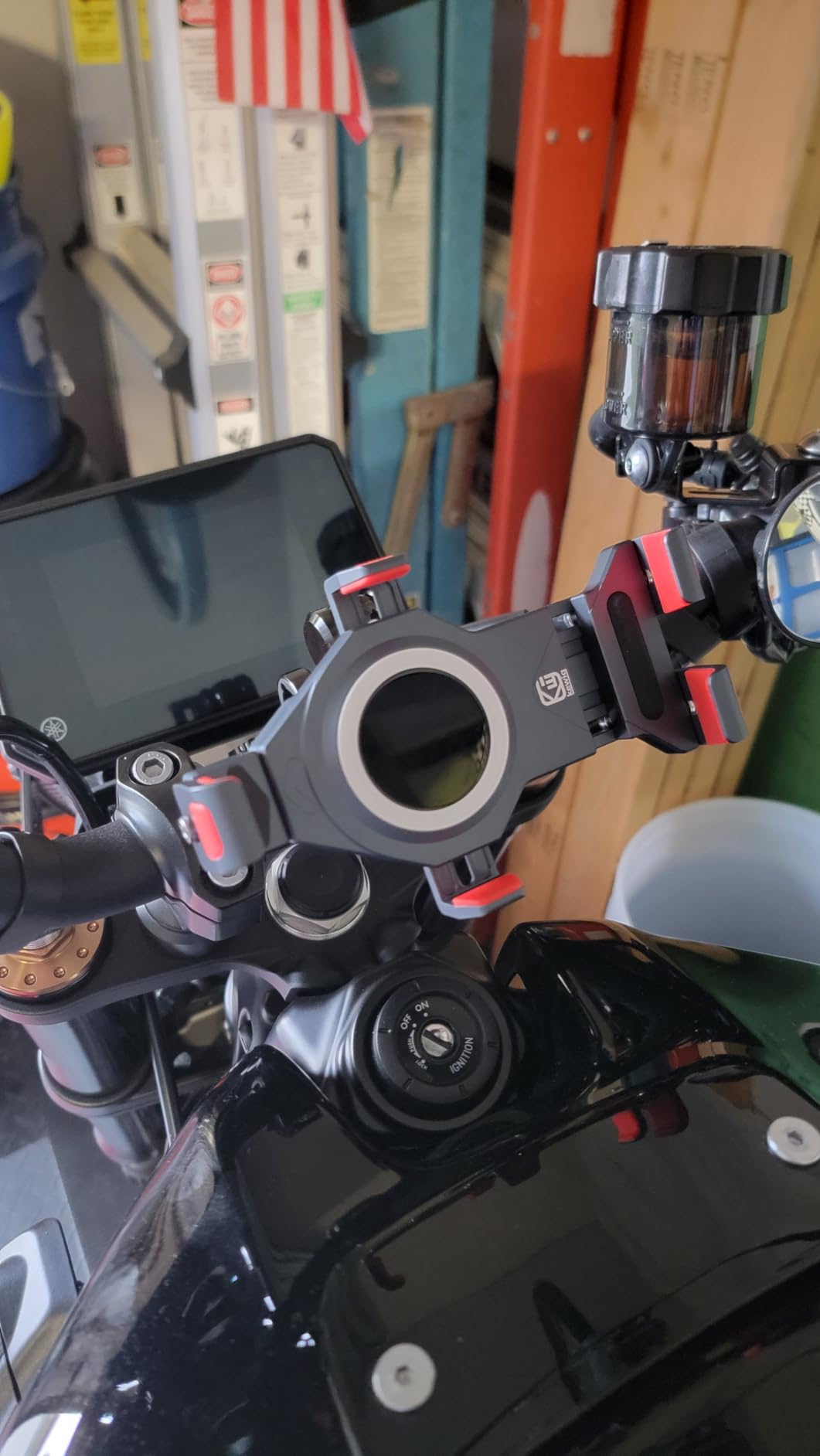 BRCOVAN Anti-Theft Aluminum Alloy Motorcycle Phone Mount Holder customer photo 2