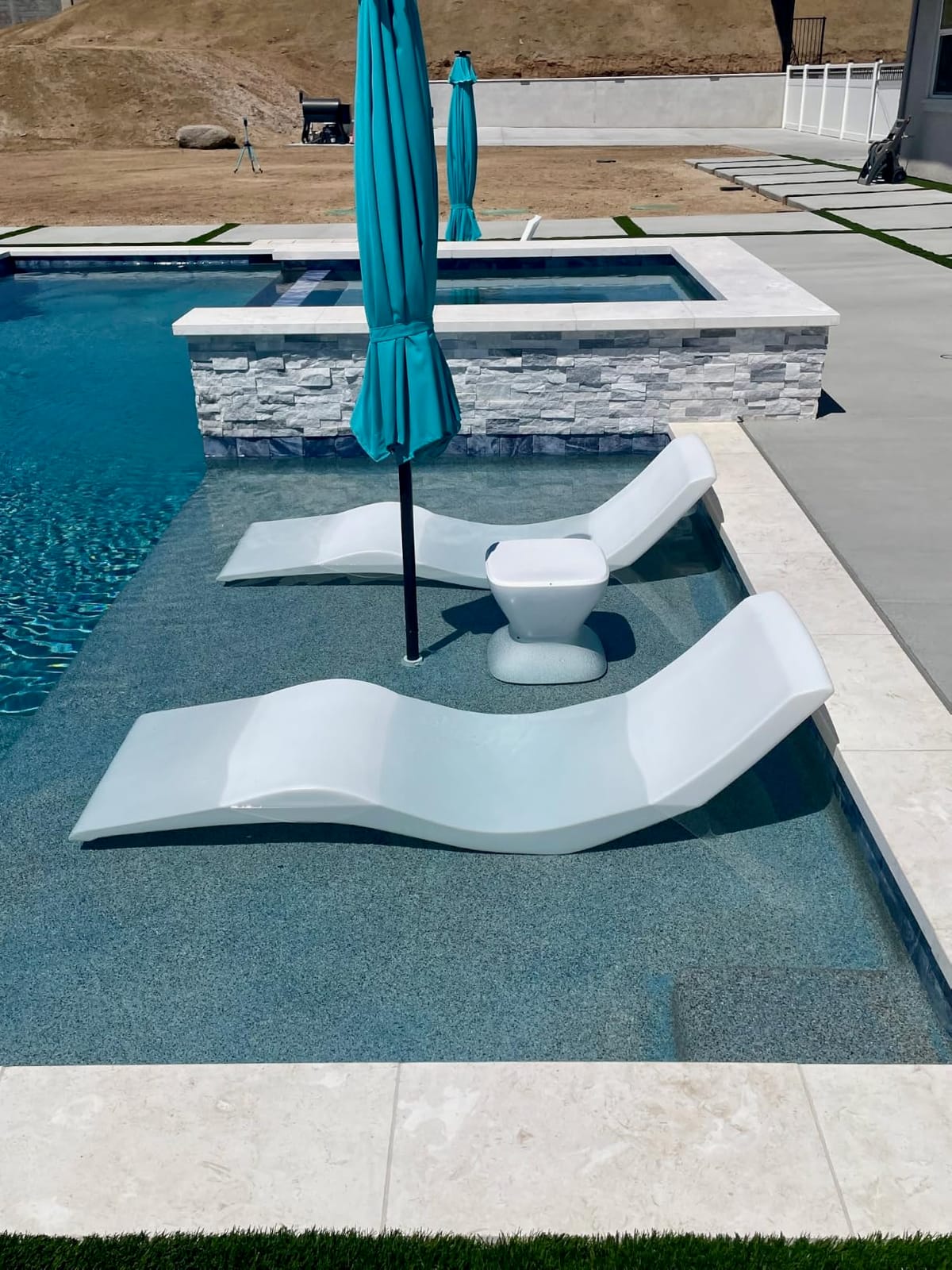 Aqua Outdoors Pool Lounge Chairs, Pool Chairs for in Pool, 9-in Water Depth customer photo 2