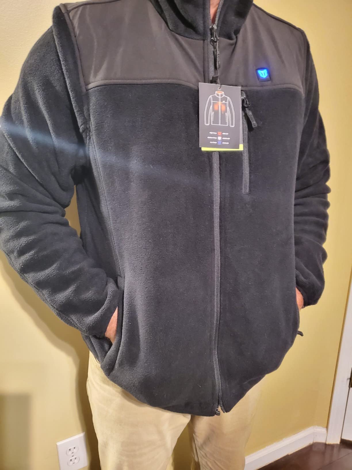 TIDEWE Men’s Heated Jacket Fleece with Battery Pack for Hunting customer photo 2