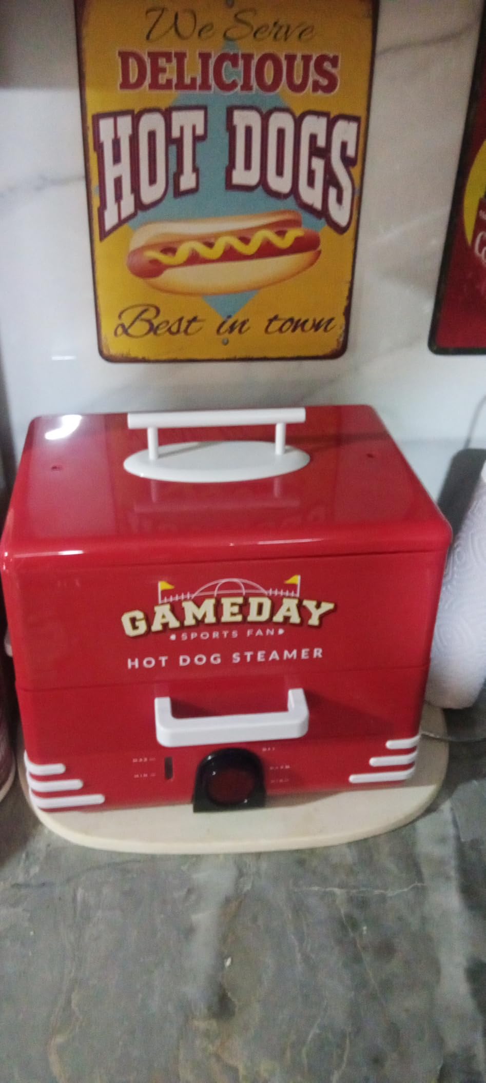 Nostalgia Extra Large Diner-Style Steamer, 20 Hot Dogs and 6 Bun Capacity, Perfect for Breakfast Sausages, Brats, Vegetables, Fish, Aqua customer photo 2