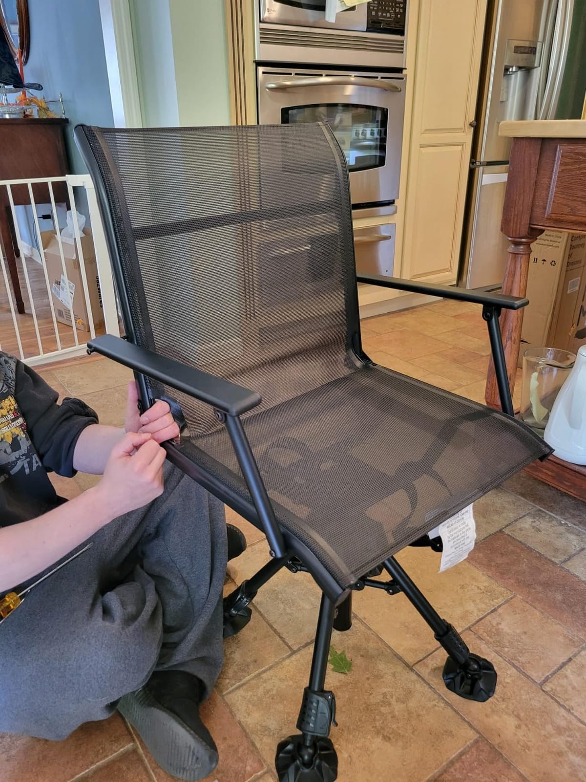 KEMIMOTO Hunting Blind Chair 360° Silent Swivel, Height Adjustable Black customer photo 1