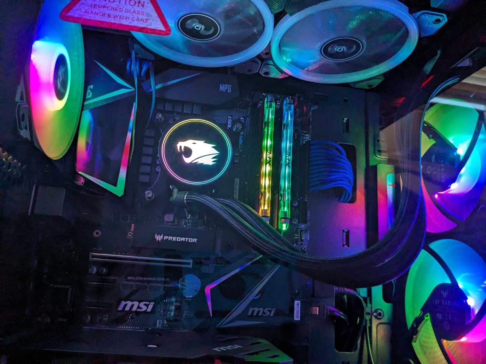 ASUS TUF Gaming TF120 ARGB Chassis Fan 3 Pack, Advanced Fluid Dynamic Bearing, 120mm PWM Control, Anti-Vibration Pads, Double-Layer LED Array customer photo 2
