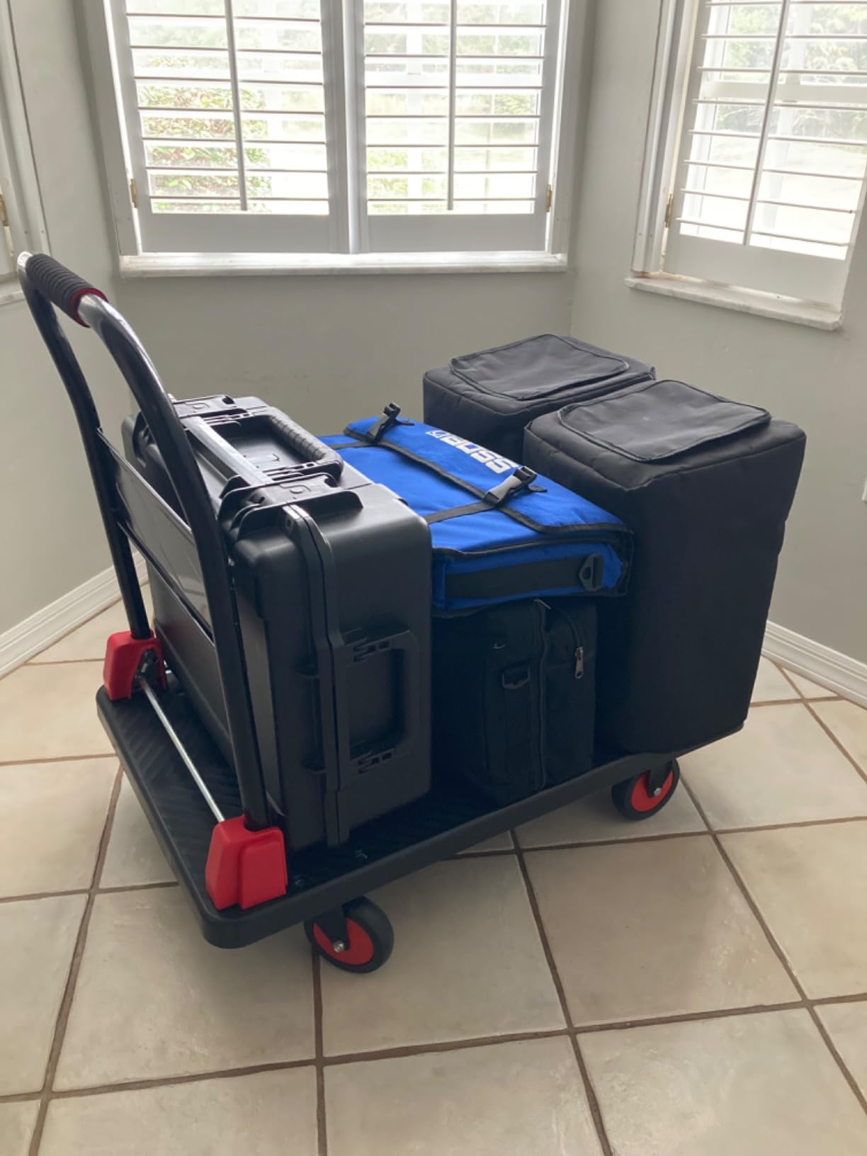 Lomive Platform Truck Push Cart Dolly, Foldable Hand Trucks with 1000LB Weight Capacity 36x24Inch Large Size for Easy Storage and 360 Degree Swivel Wheels customer photo 1