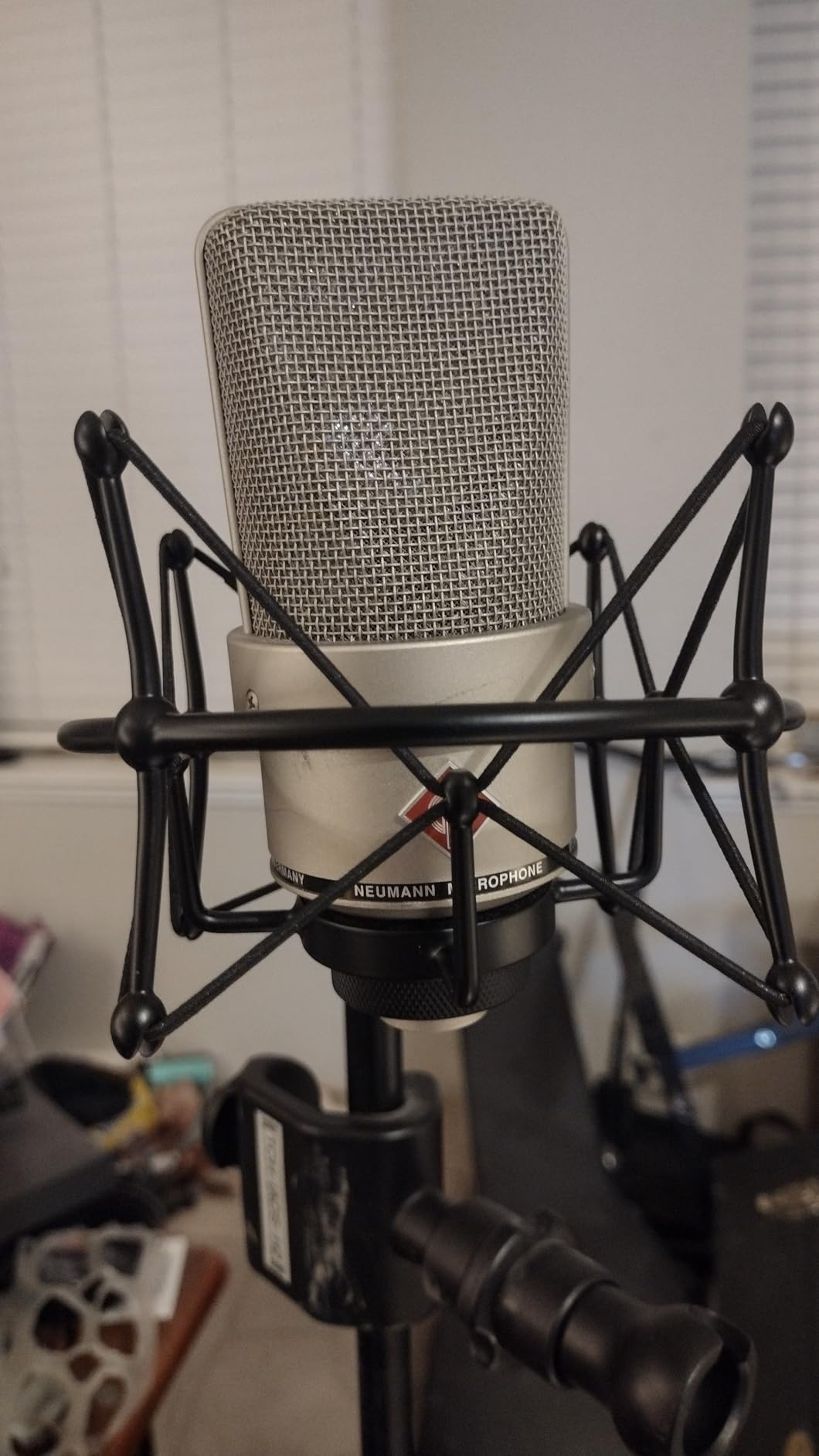 TLM 103 Shock Mount - Microphone Mount Compatible for Neumann TLM 103 M147 Condenser Mic by SUUNTOK,Silver customer photo 2