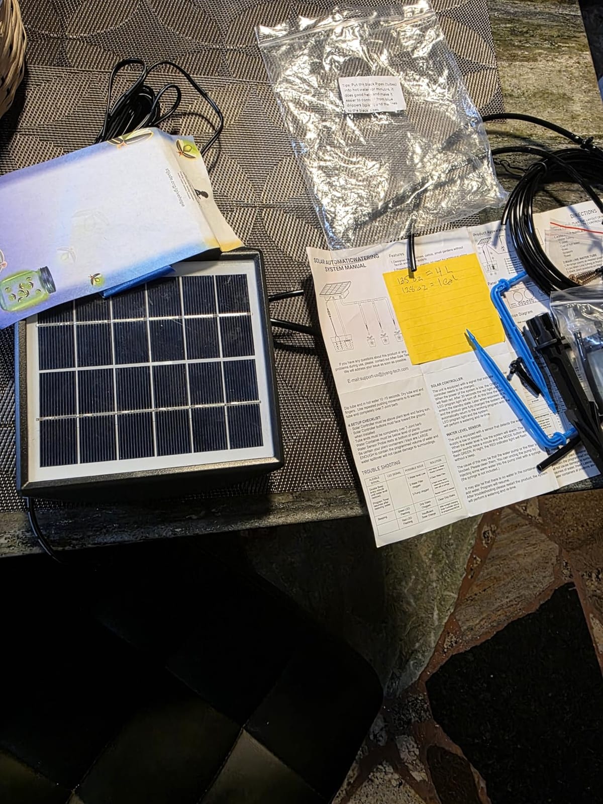 Solar Automatic Drip Irrigation Kit System, JIYANG Solar Powered Auto Easy DIY Watering Device Supported Pots Plants, 6 Timing Modes with Anti-Siphoning Device (Supported 10 Pots, 6 Timing Modes) customer photo 2