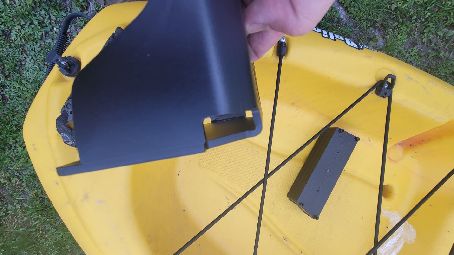NyVoozy Transom Trolling Motor Mount for Kayaks, Trolling Motor Mount for Clamp-on Electric Trolling Motors customer photo 2