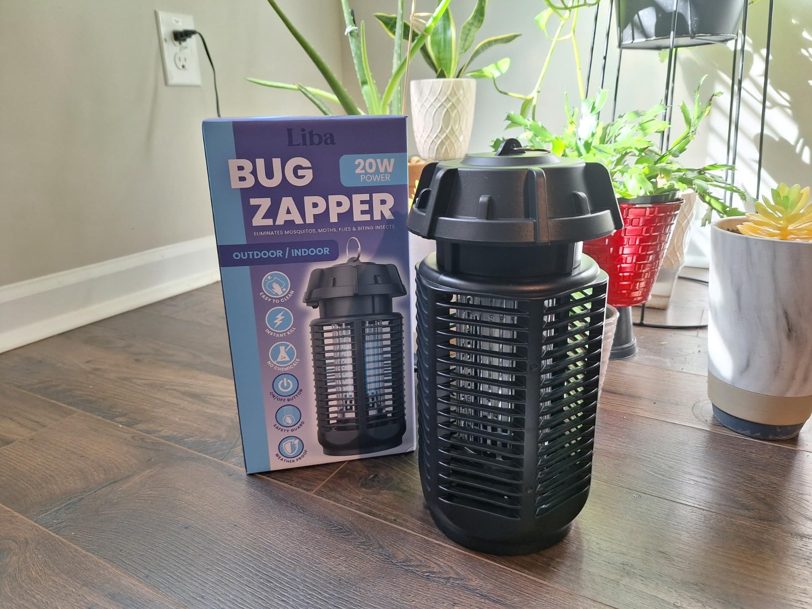 LiBa Bug Zapper Outdoor 4000V 20W, IPX4 Waterproof Insect Killer for Yard customer photo 1