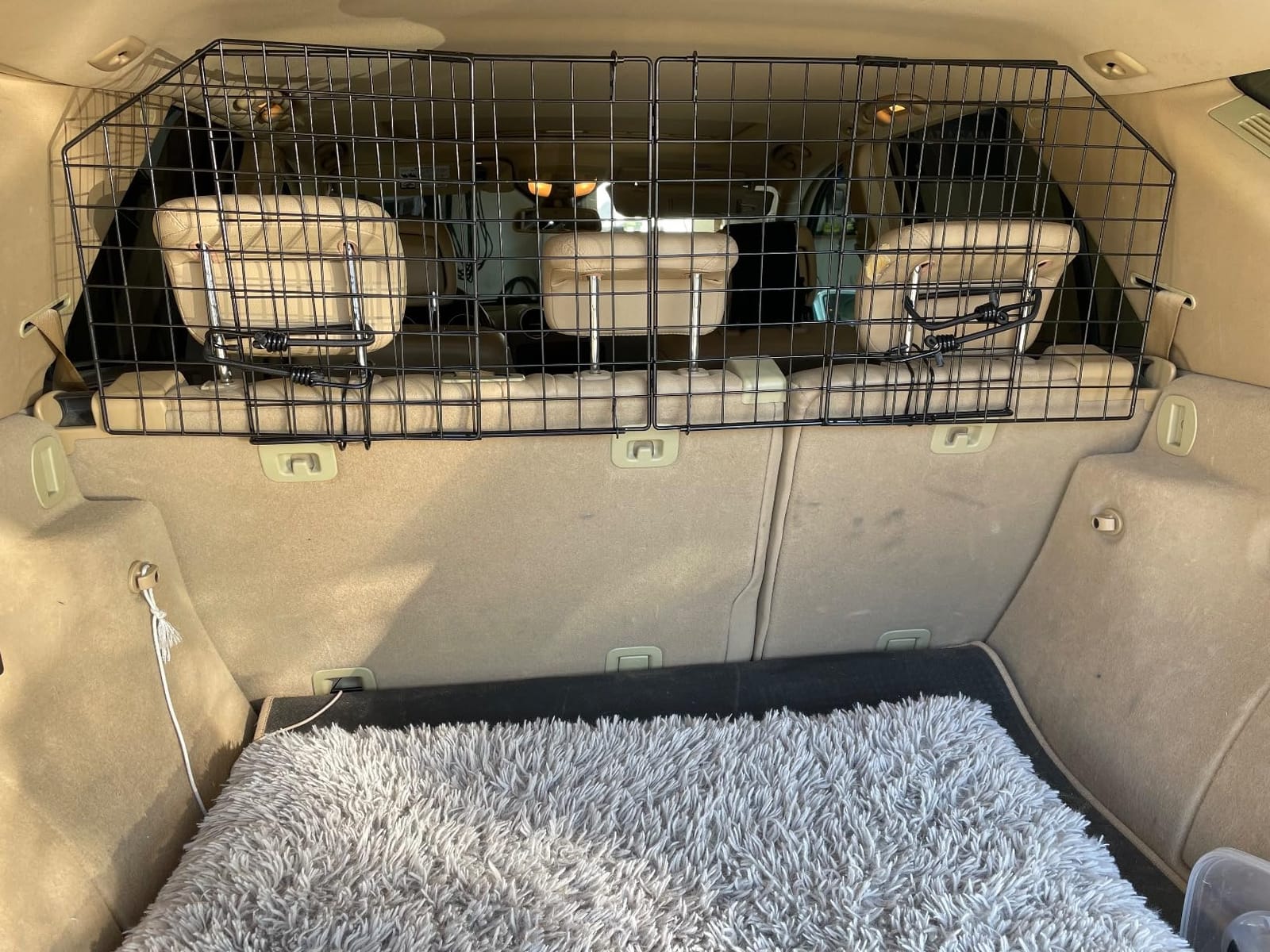 Dog Car Barrier for SUV Trunk Cargo Area, Foldable & Adjustable Car Divider and Cargo Gate to Keep Dogs in Back (Patent Design) customer photo 1
