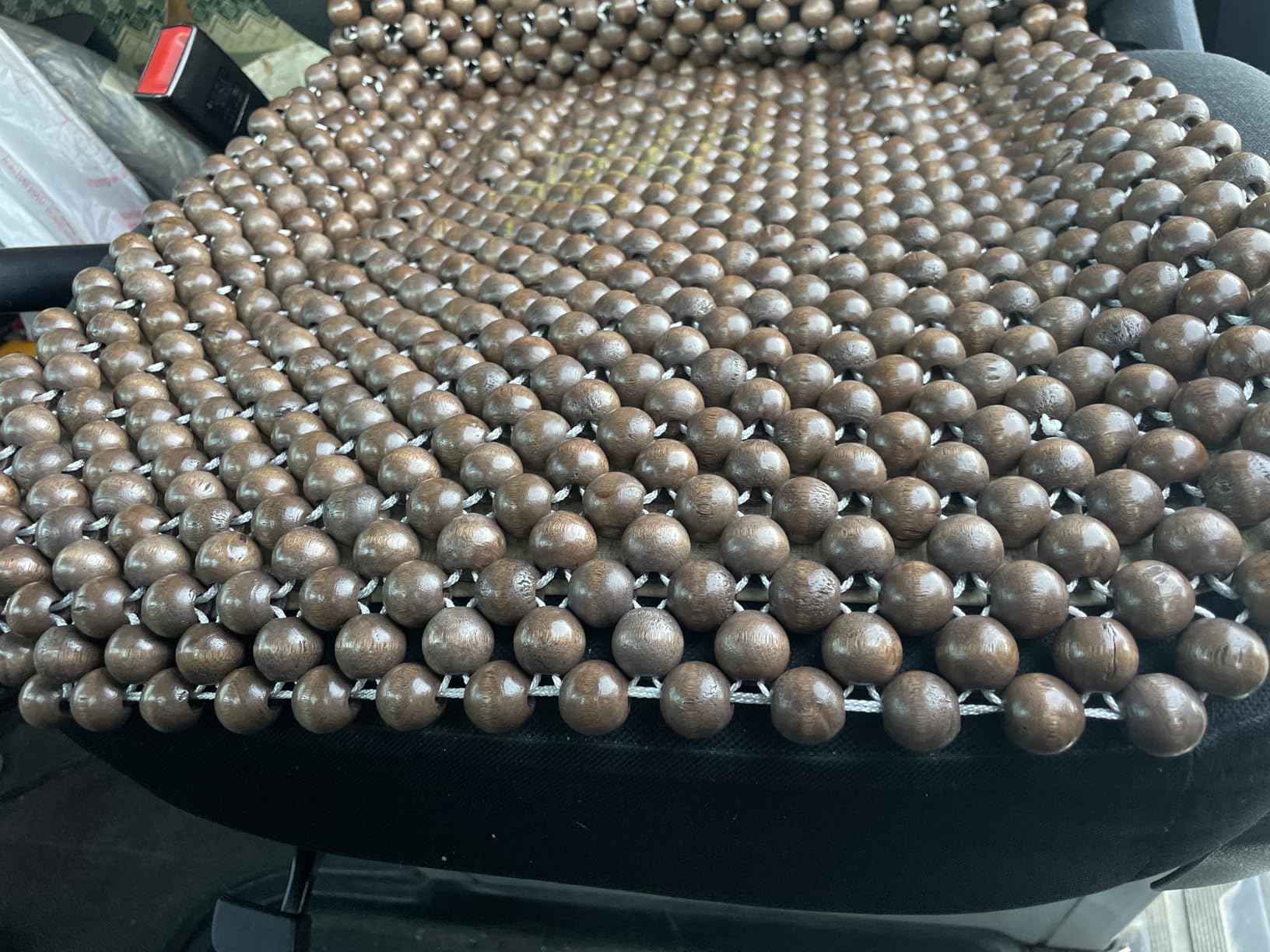 Extra Large Natural Wood Beaded Seat Cover Massaging Cooling Cushion for Truck, Trailer, Van customer photo 1