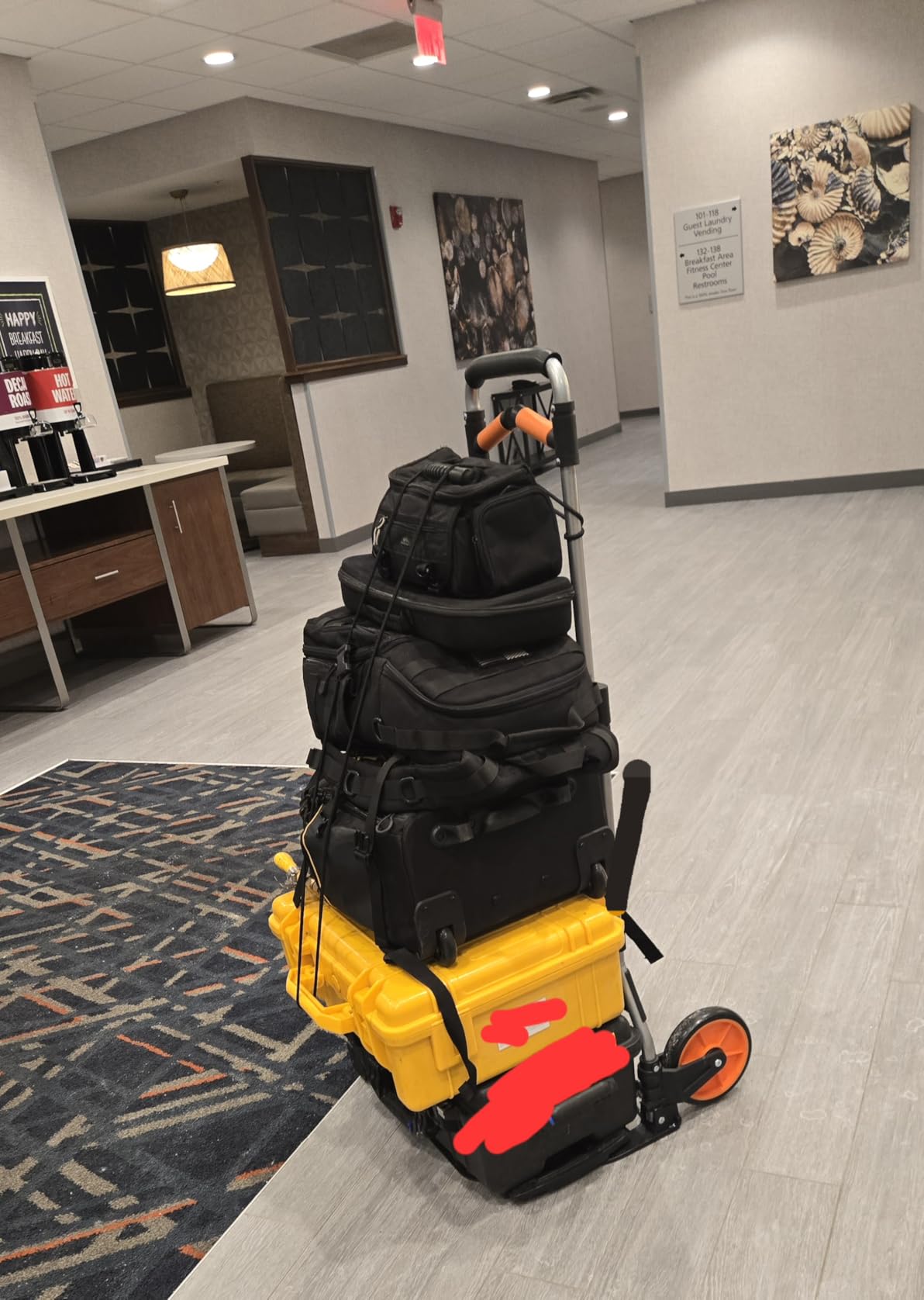 Teprovo Dolly Cart, 340lb Aluminum Folding Hand Truck with Swivel Handle, Heavy Duty Utility Dolly Foldable Trolley with Elastic Cord, 7 Inch Wheels for Moving, Warehousing, Shopping and More customer photo 2