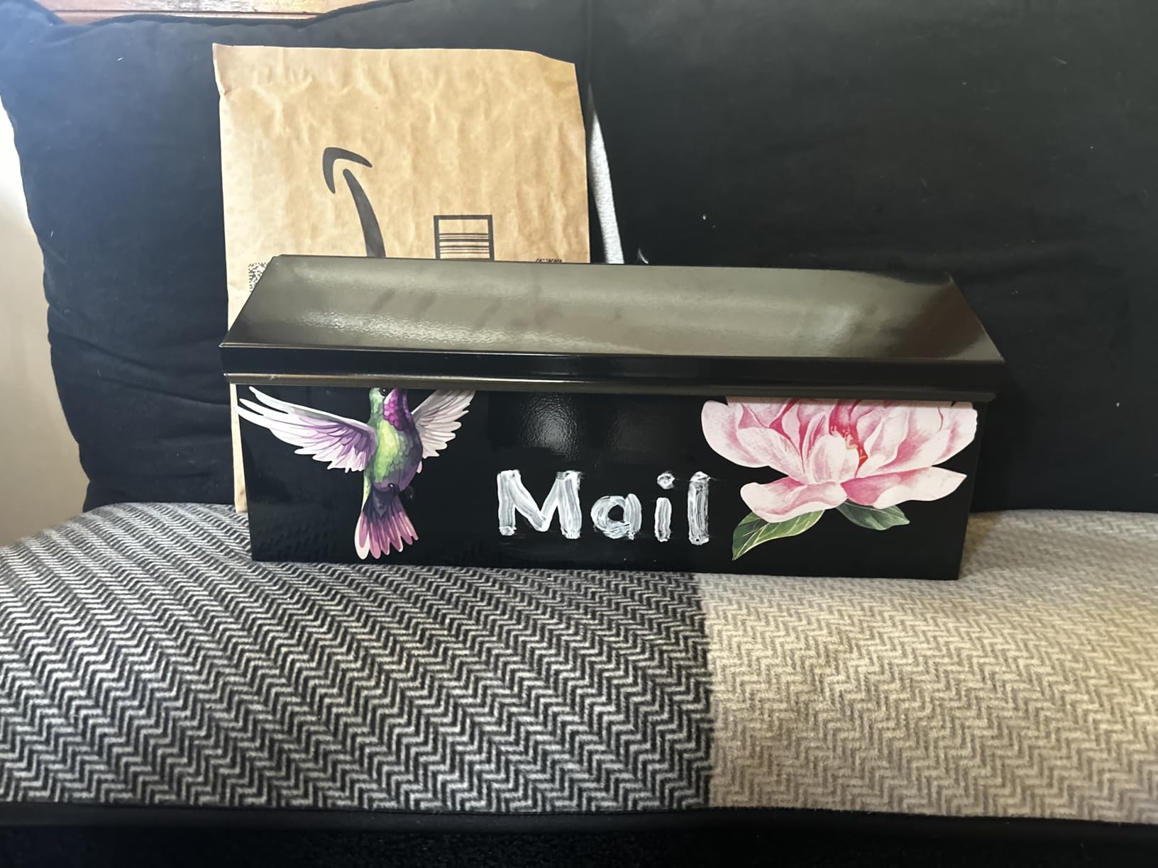 ARCHITECTURAL MAILBOXES Townhouse Galvanized Steel, Wall-Mount Mailbox, Black Small customer photo 1