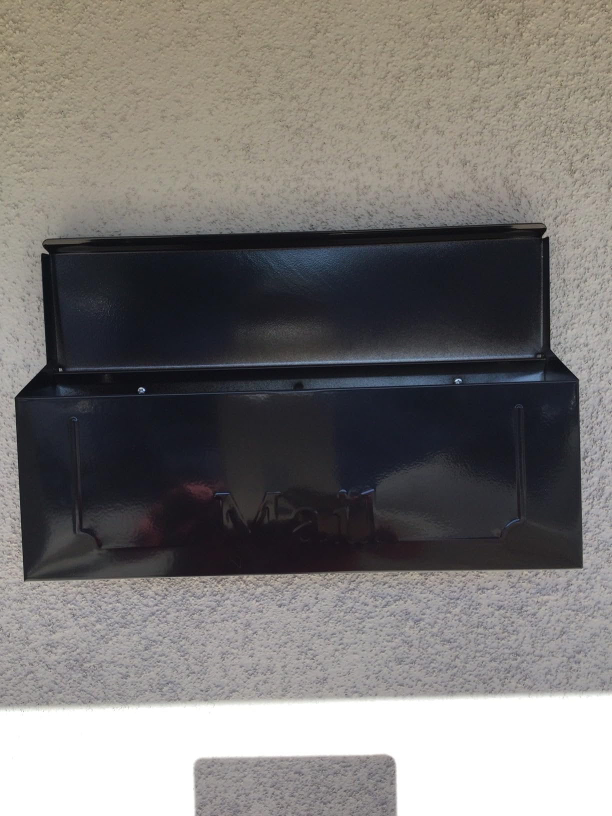 ARCHITECTURAL MAILBOXES Townhouse Galvanized Steel, Wall-Mount Mailbox, Black Small customer photo 2