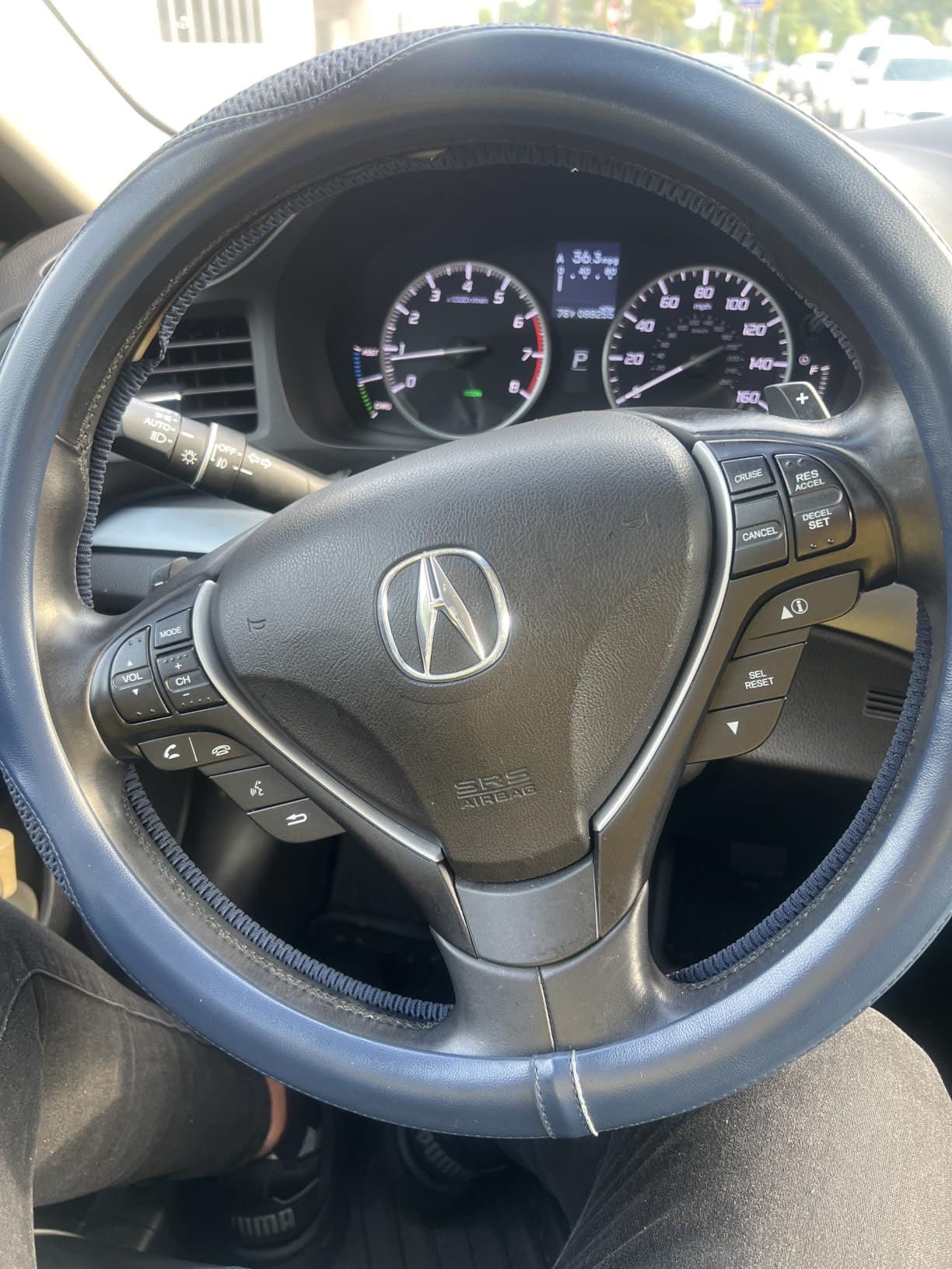 LKWLIKEI Car Steering Wheel Cover, Universal 15 inch, The Latest Microfiber Leather Breathable Technology Fabric, Non-Slip, Comfortable, Warm in Winter and Cool in Summer, Grey customer photo 1
