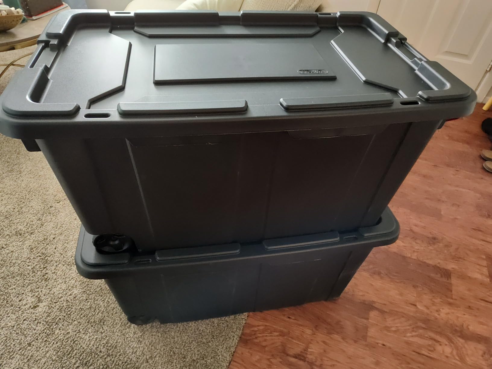 Sterilite Industrial Storage Tote w/Wheels for Garage, 40 Gallon, 4-Pack customer photo 2