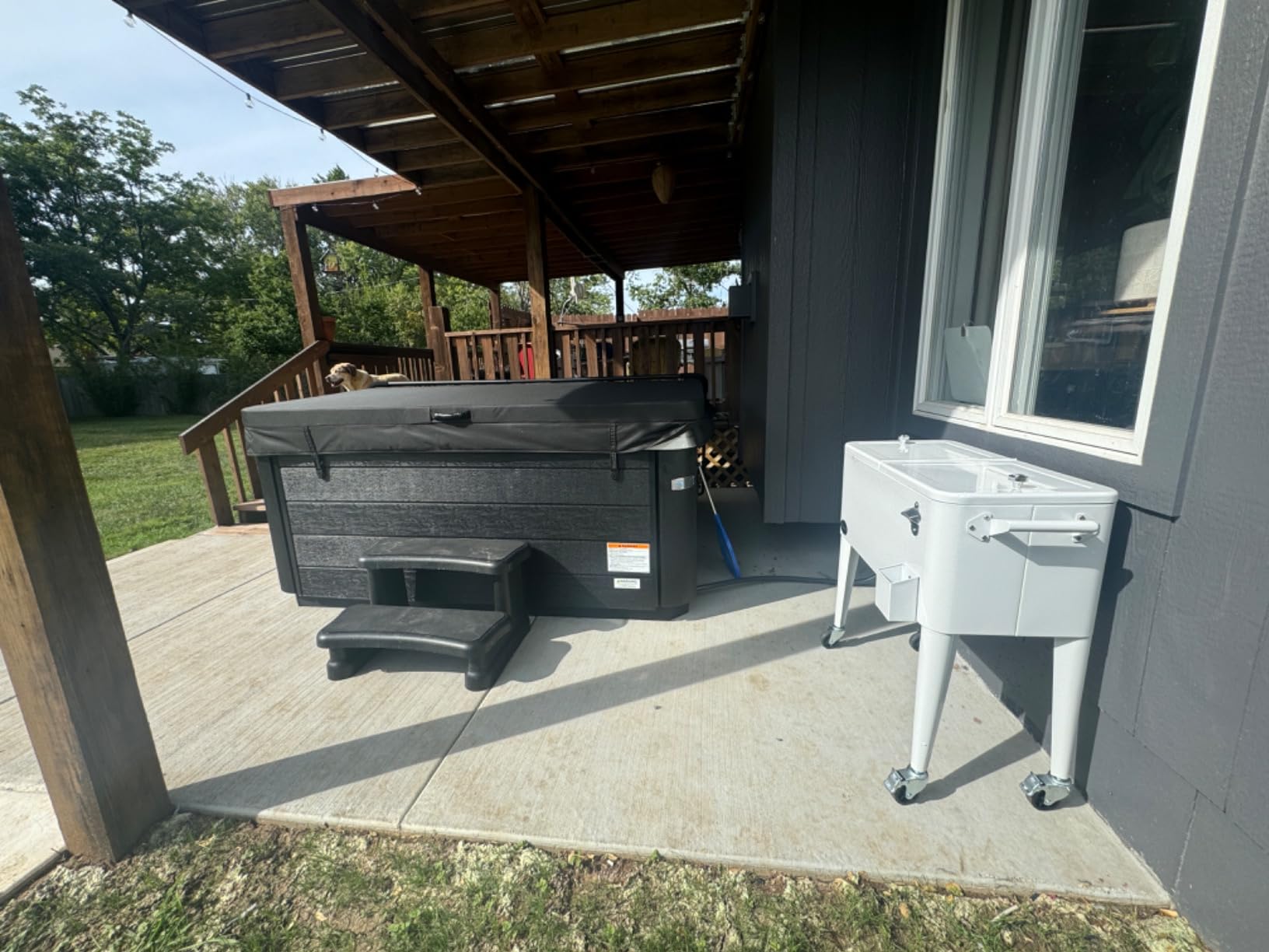 YITAHOME 80 Quart Rolling Cooler Cart, Patio Cooler Rolling on Wheels customer photo 1
