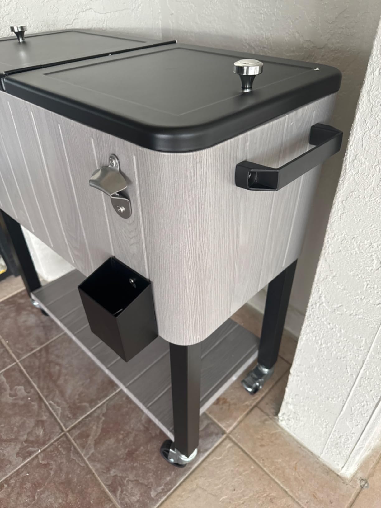 YITAHOME 80 Quart Rolling Cooler Cart, Patio Cooler Rolling on Wheels customer photo 2