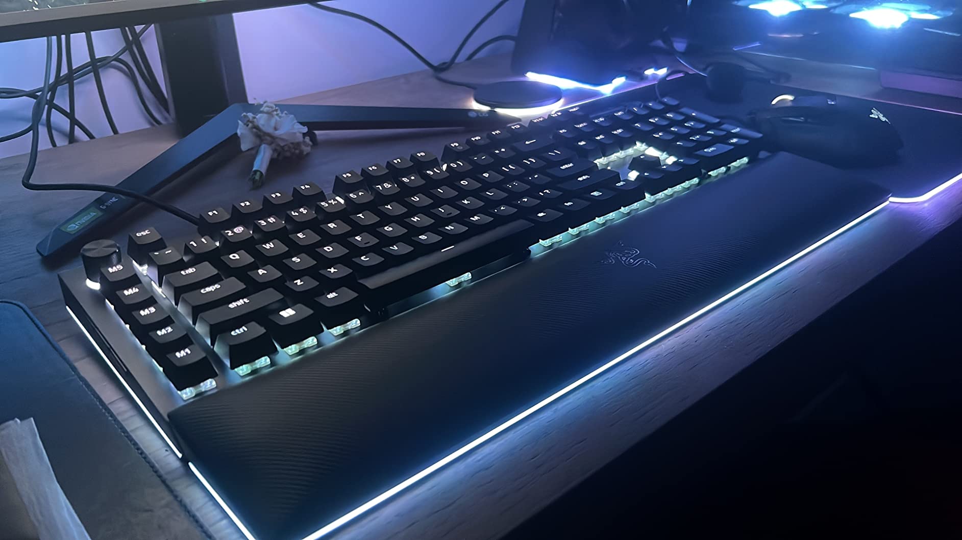 BlackWidow V4 Pro Mechanical Gaming Keyboard, Green Tactile Switches | Green Switches Tactile & Clicky, Doubleshot ABS Keycaps, Command Dial, 8 Dedicated Macro Keys, Chroma RGB customer photo 1
