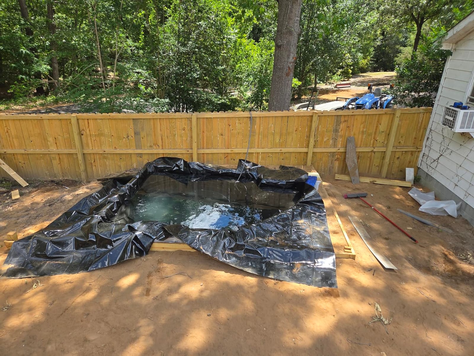 Adroiteet 10 x 15 FT Pond Liner, 20 Mil HDPE Pond Liners for Outdoor Ponds customer photo 1