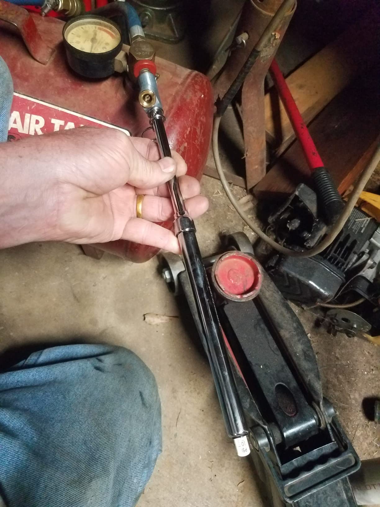 150 Psi Professional Semi Truck Tire Pressure Gauge and Dually Truck Air Gauges. Great for RV Tire Pressure, Cars, and Drivers with Bad Knees appreciate the Long Dual Head Chuck and Heavy Duty Design. customer photo 1