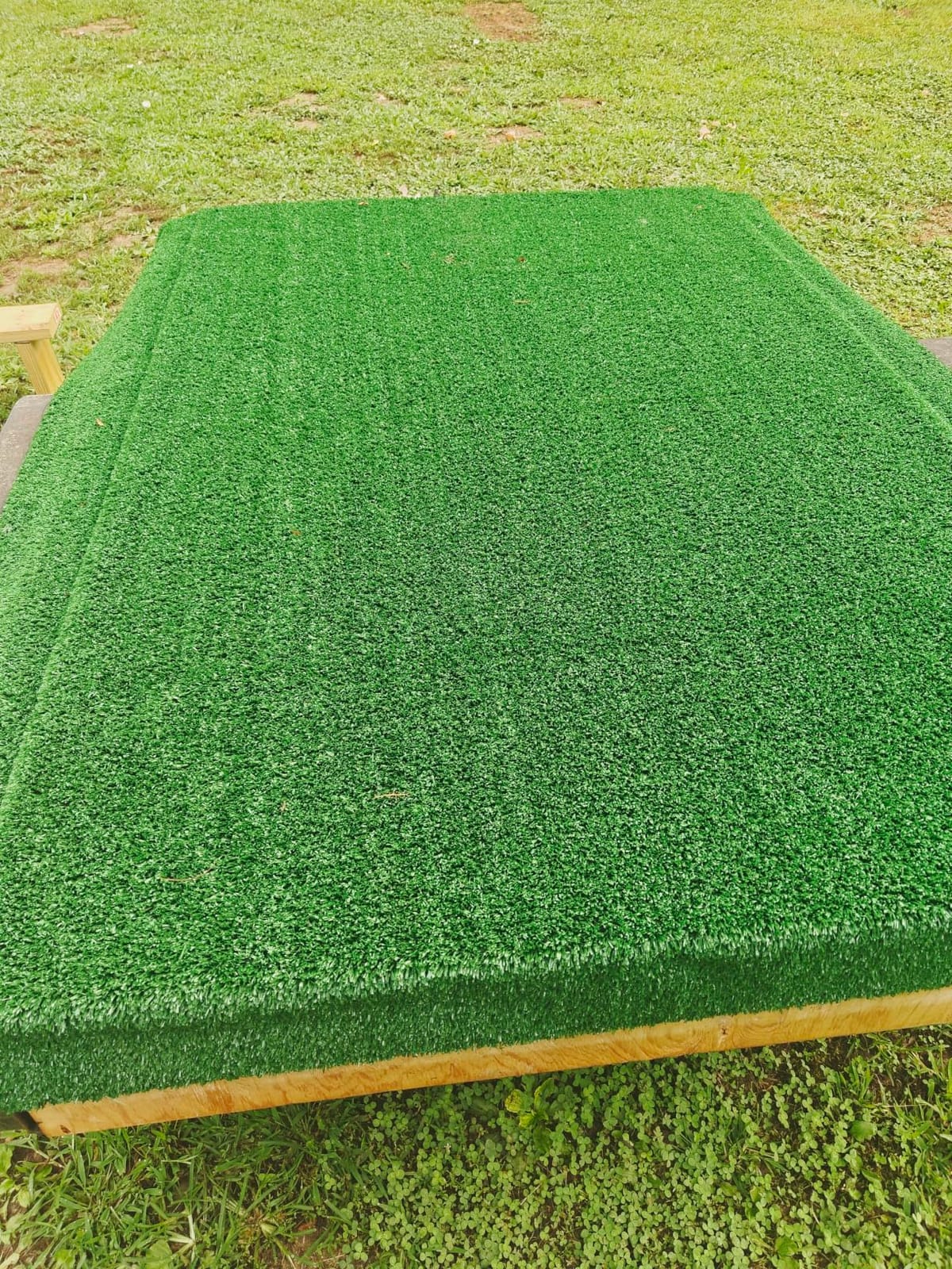 Garland Rug Artificial Grass 7 Ft. X 10 Ft. Large Indoor/Outdoor Area Rug Green -Lush Green, Durable, and Low-Maintenance for Patios, Lawns, and More customer photo 2