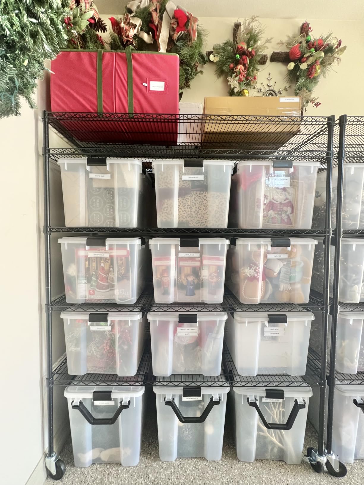 IRIS USA Storage Bins with Lids, WeatherPro Wheeled 106 Qt, Plastic, 3 Pack customer photo 2