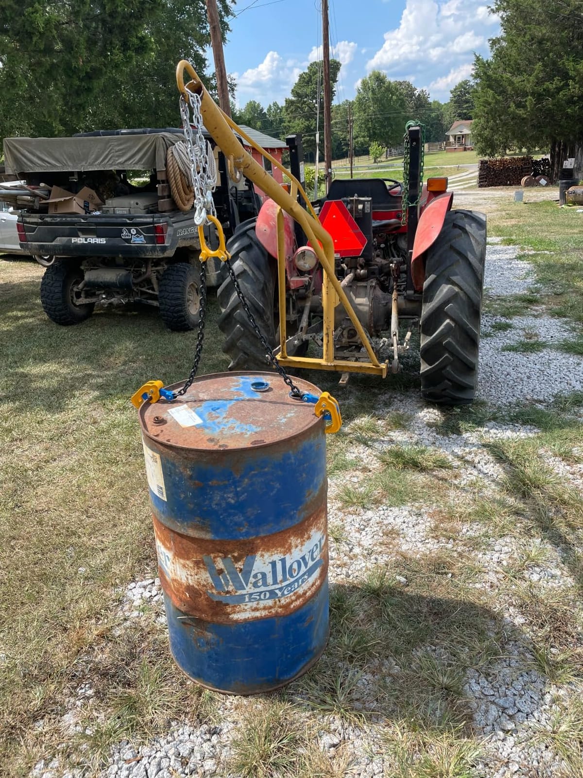Chain Drum Lifter for 30 & 55 Gallon Drums, 2000 lbs Capacity customer photo 1
