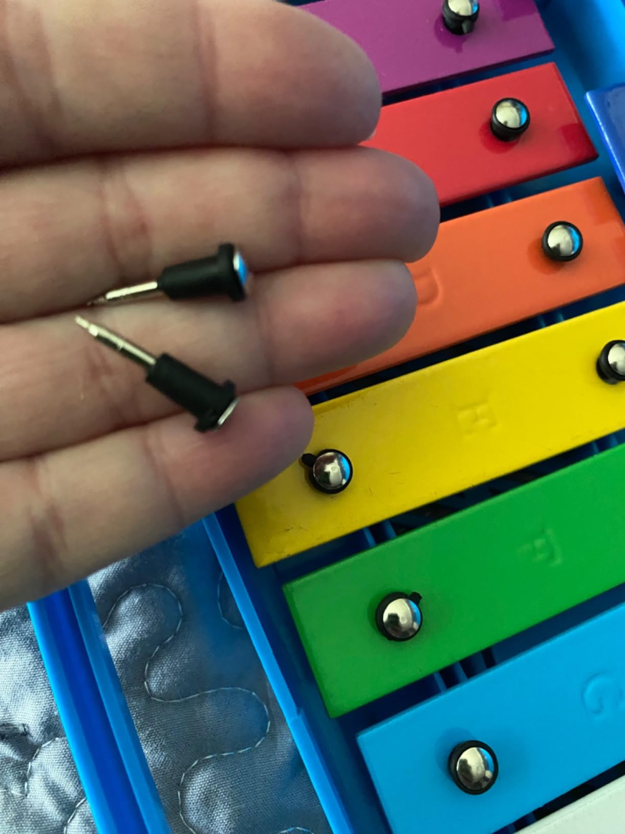 Eavnbaek 25 Notes Xylophone Professional Glockenspiel with Blue Case Stick customer photo 2