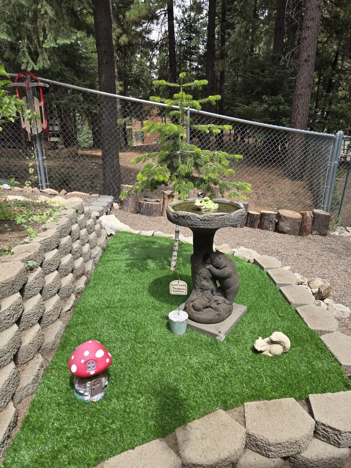 LOOBANI Artificial Grass, Realistic Fake Grass with Drainage Holes, 3x5ft customer photo 2