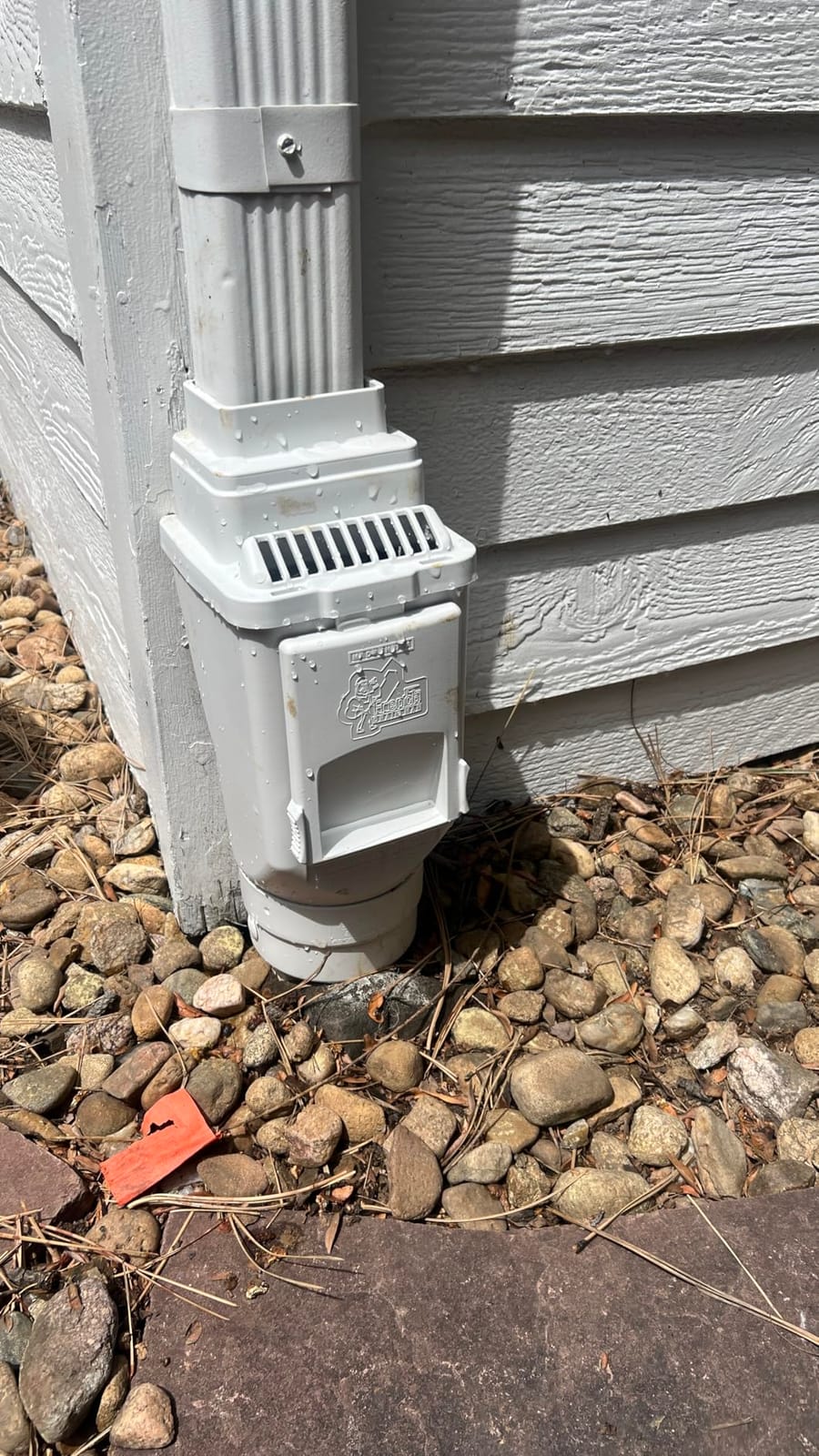 French Drain Man Downspout Extensions Kit (with Basin) Rain Gutter Downspout Extension - Includes Drainage Pipe, Gutter Adapter & Cleanout, Pop Up Emitter, Basin (2 x 3 Gutters, White Cleanout) customer photo 2