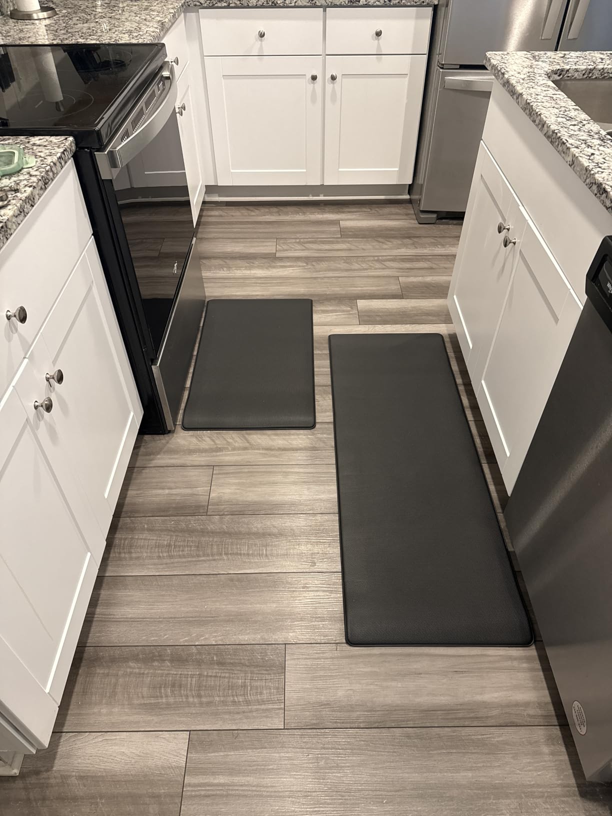 StepRite Kitchen Mats for Floor, 2-Piece Anti-Fatigue Kitchen Rugs, Black customer photo 2
