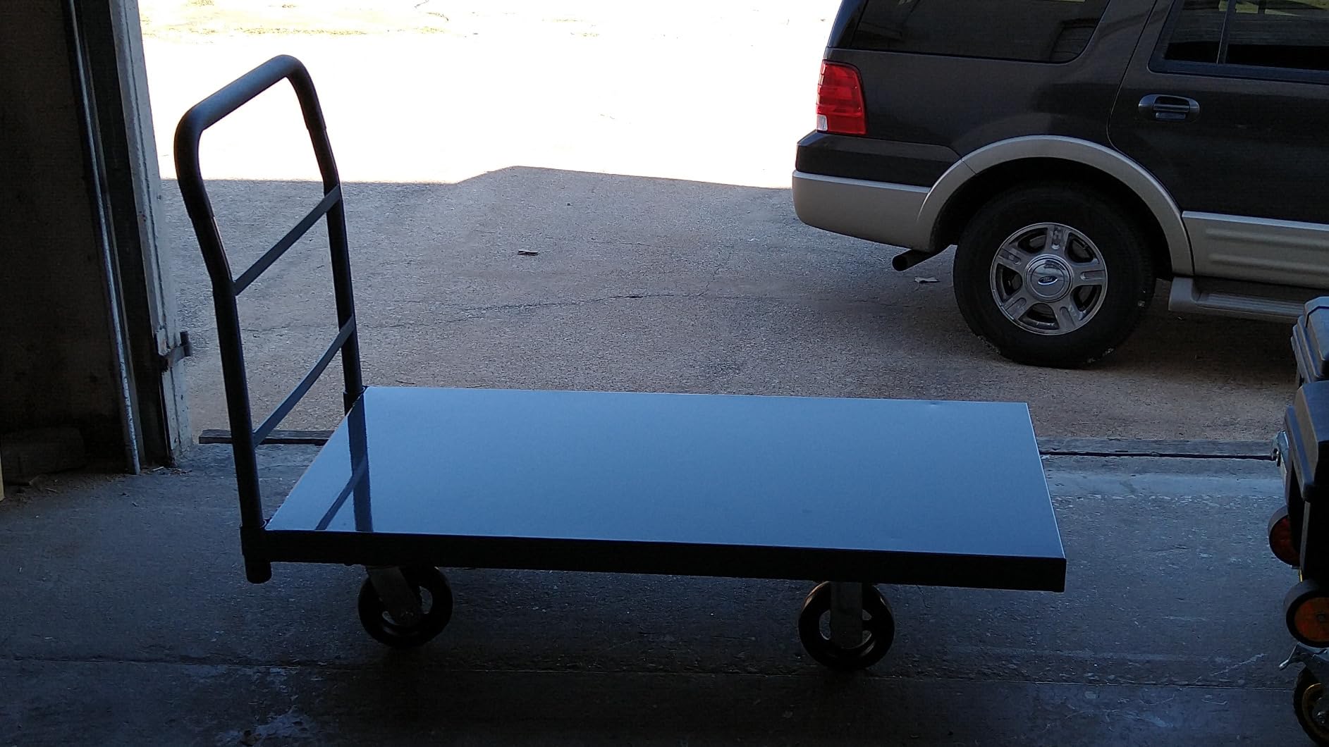 Heavy Duty Flatbed Cart, 2200LB Foldable Platform Truck Industrial Grade Weight Capacity, 48''L*24''W Platform Cart, Steel Hand Push Dolly Cart for Garden, Warehouse＆Yard customer photo 2