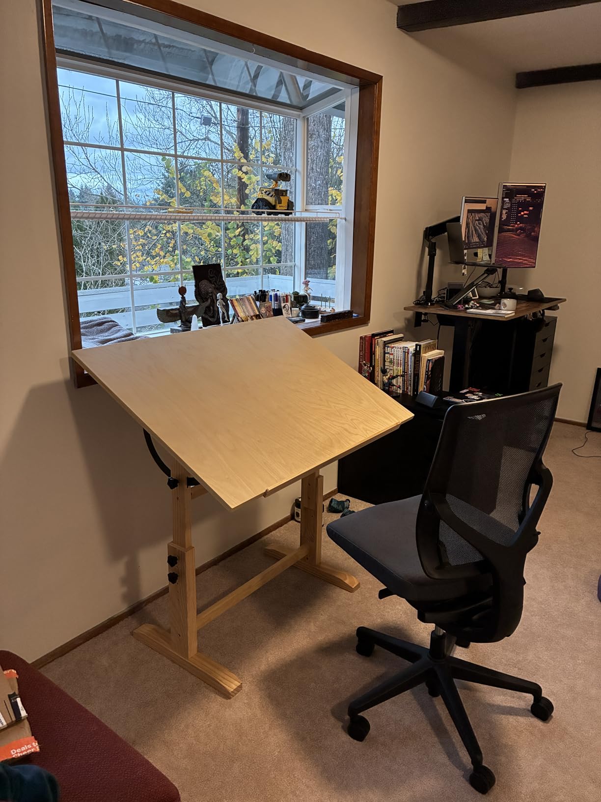 VISWIN Wood Drafting Table for Adults, 30
