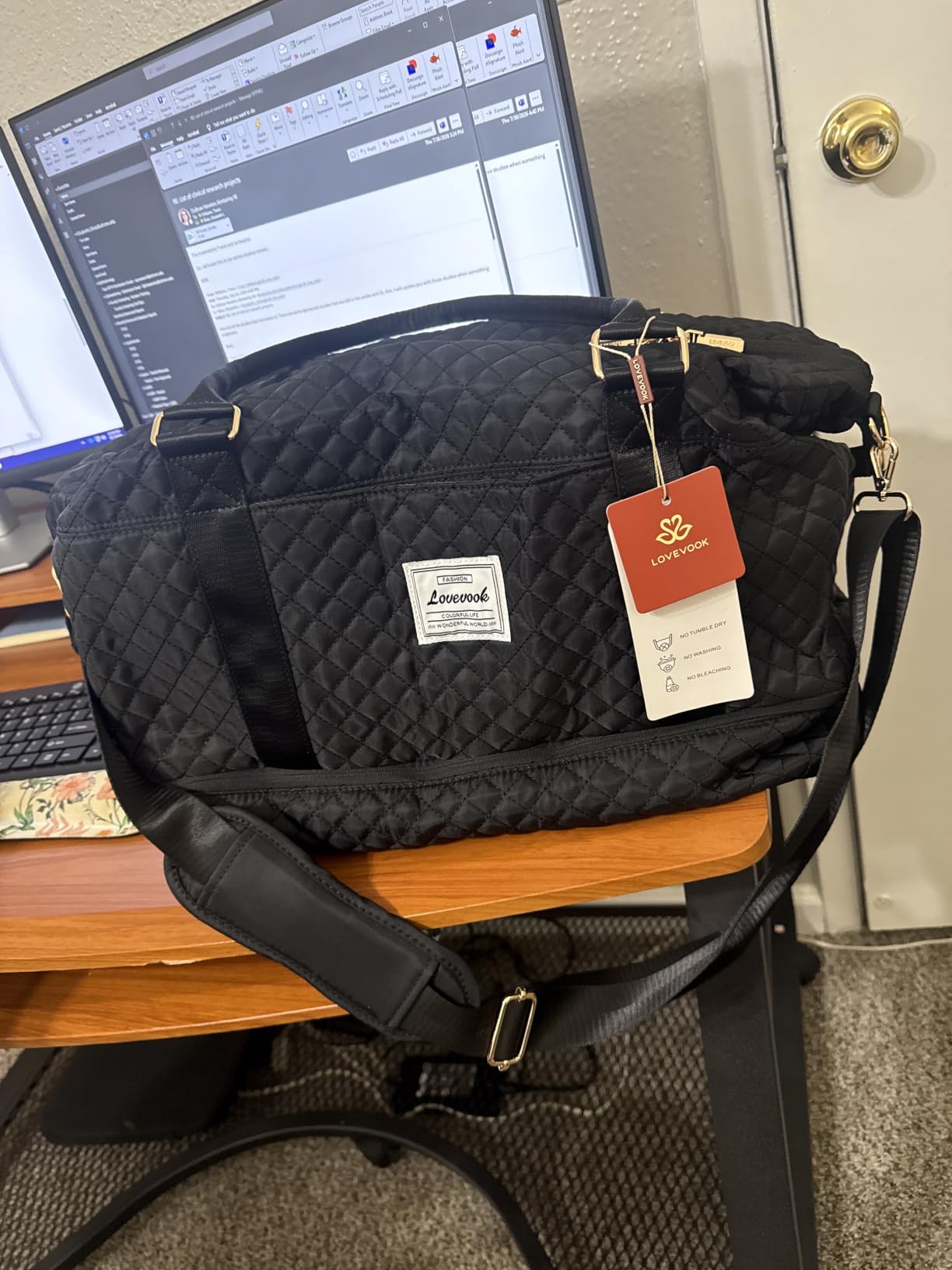 LOVEVOOK Travel Duffle Bag,Weekender Bags for Women with Shoe Compartment customer photo 2