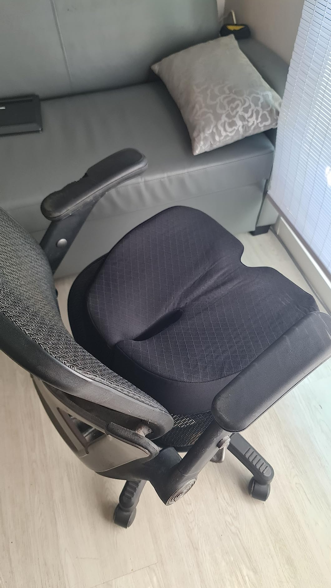 Car Seat Cushion - Premium Gel & Memory Foam Office Chair Cushions for Back,Sciatica,Coccyx,Tailbone Pain Relief, Driver Pillow for Auto, Gaming,Desk, Wheelchair,Truck (Black) customer photo 2