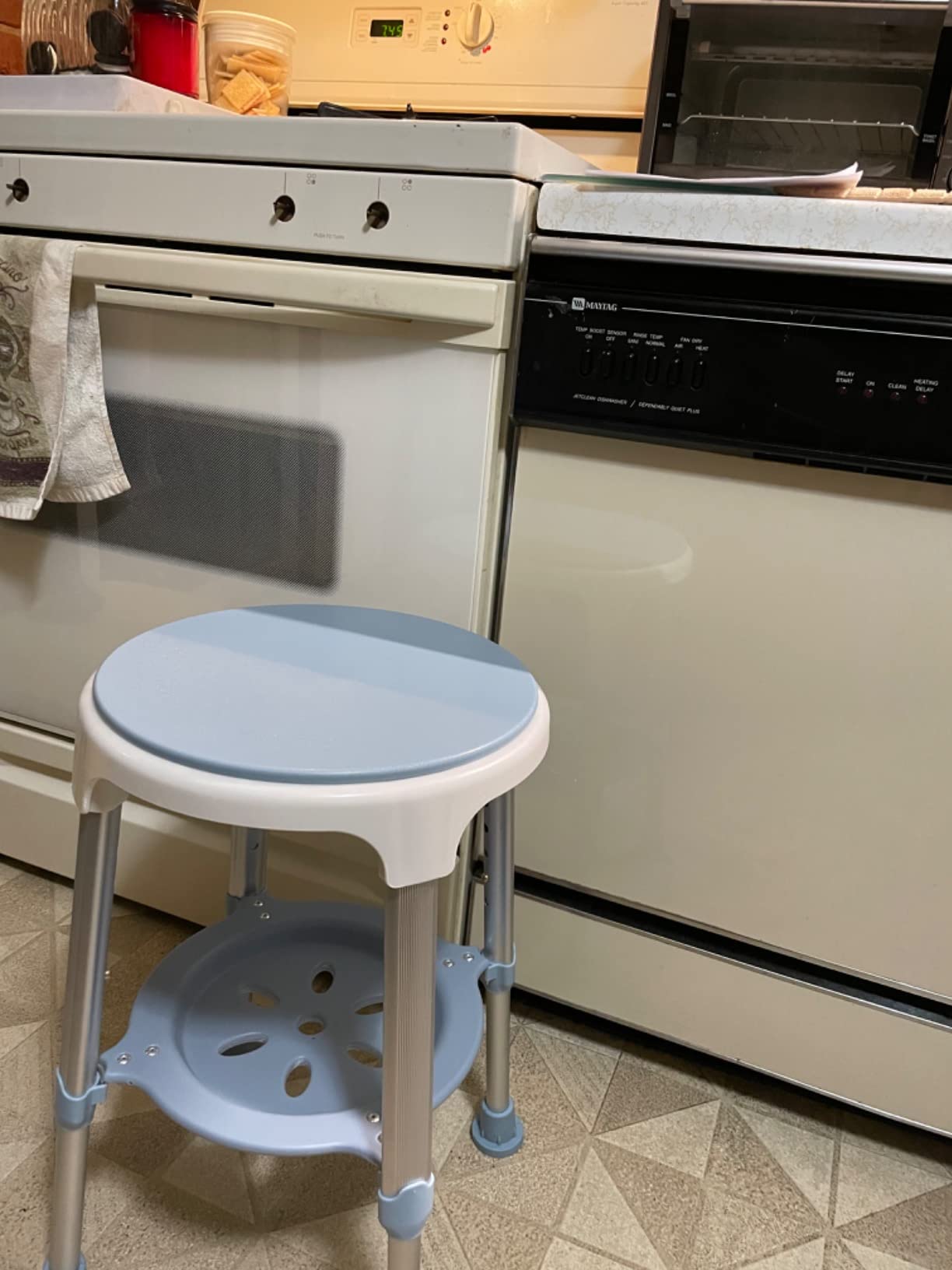 Shower Chair for Inside Shower, Tool-Free Assembly Swivel Shower Stool with Storage Tray, Adjustable Tub Chair and Bathroom Stool for Seniors, Elderly, Handicap & Disabled, FSA/HSA Eligible customer photo 1