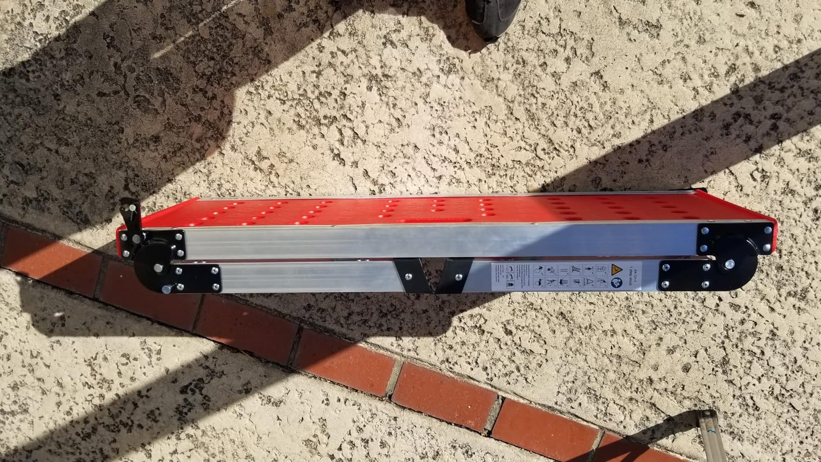 KINGRACK Folding Work Platform, Adjustable Step Ladder with Anti-Slip Feet customer photo 2