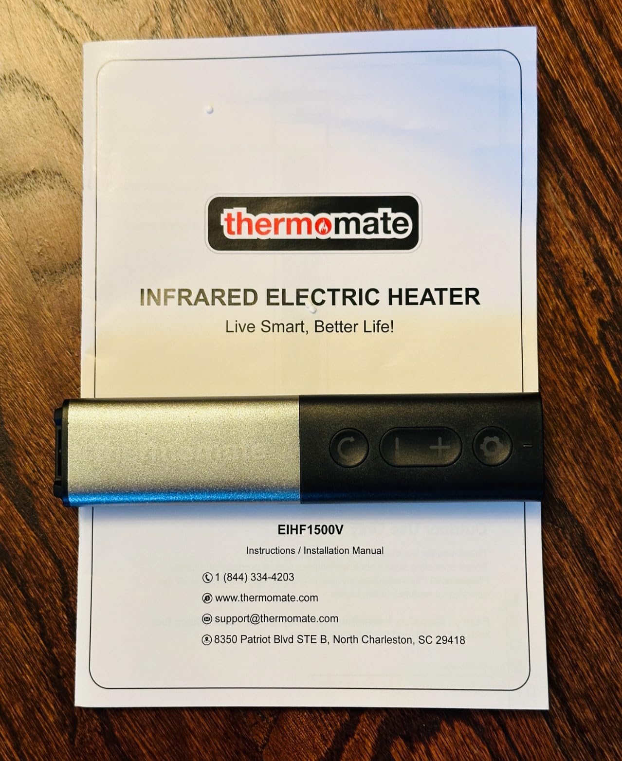 ThermoMate Electric Patio Heater, 1500W IP65 Outdoor/Indoor Infrared Heater with Remote, 8 Heating Levels 8-Hour Timer & Oscillation, Tip-over Protection for Garage Backyard Restaurant customer photo 2