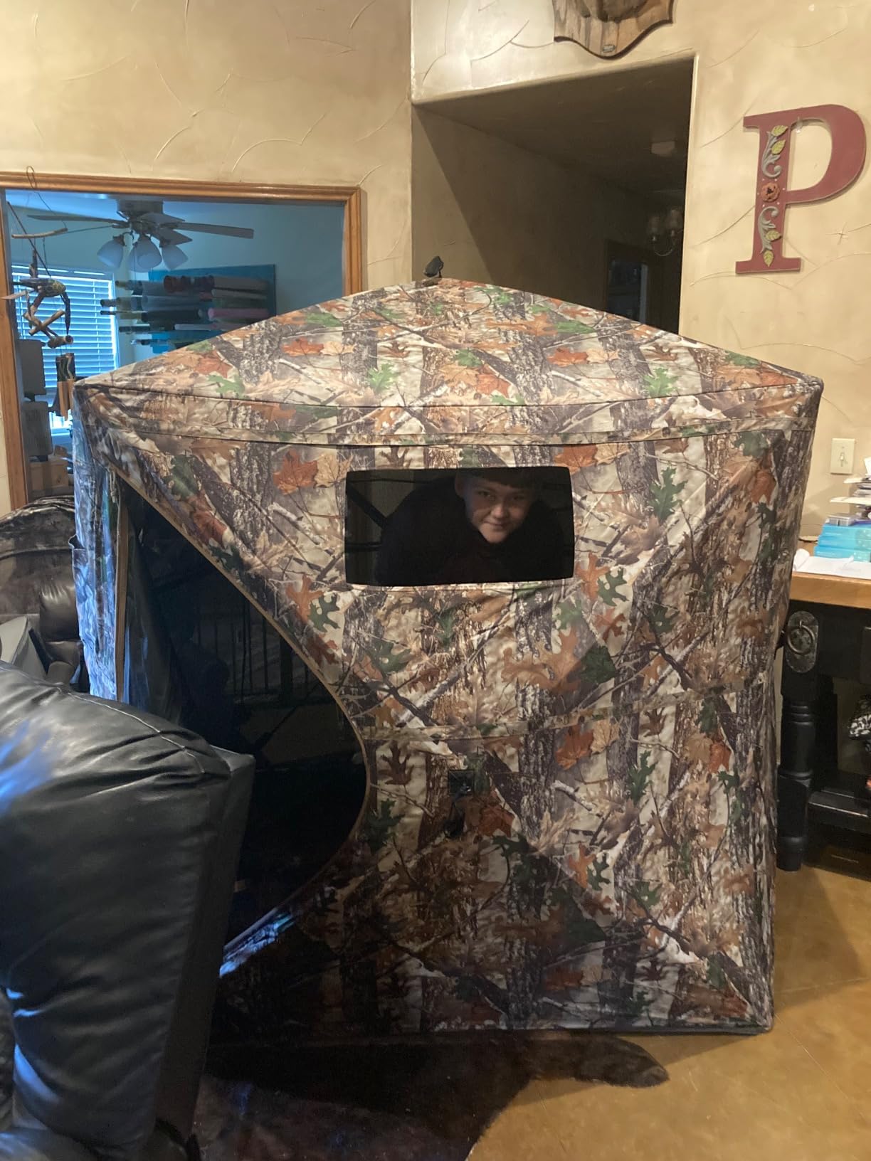 HUNTSEN Portable Hunting Blind - 270°/360°See Through with Waterproof Floor Mat customer photo 2