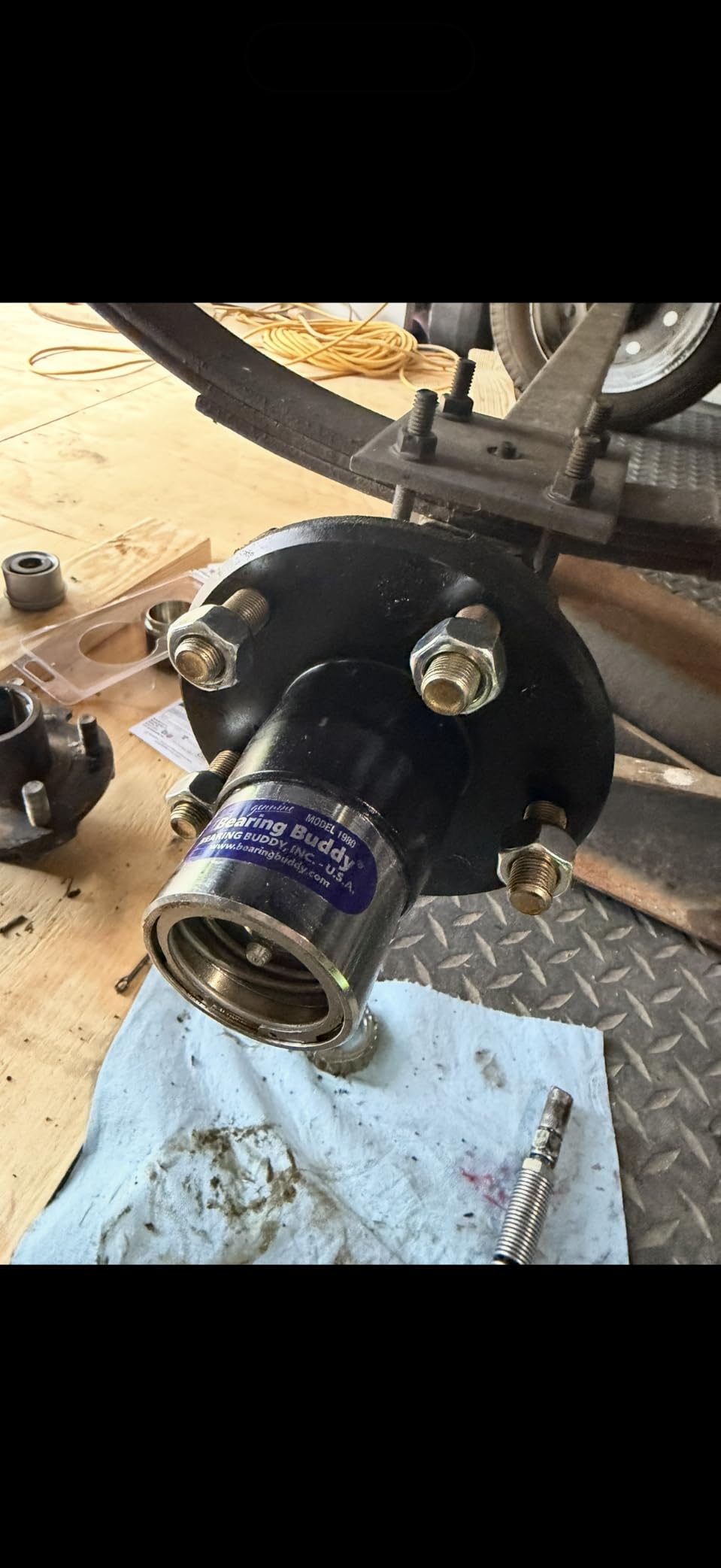 2 Sets 2000lb Trailer Axle Trailer Hub Kit 5 Bolt 4.5