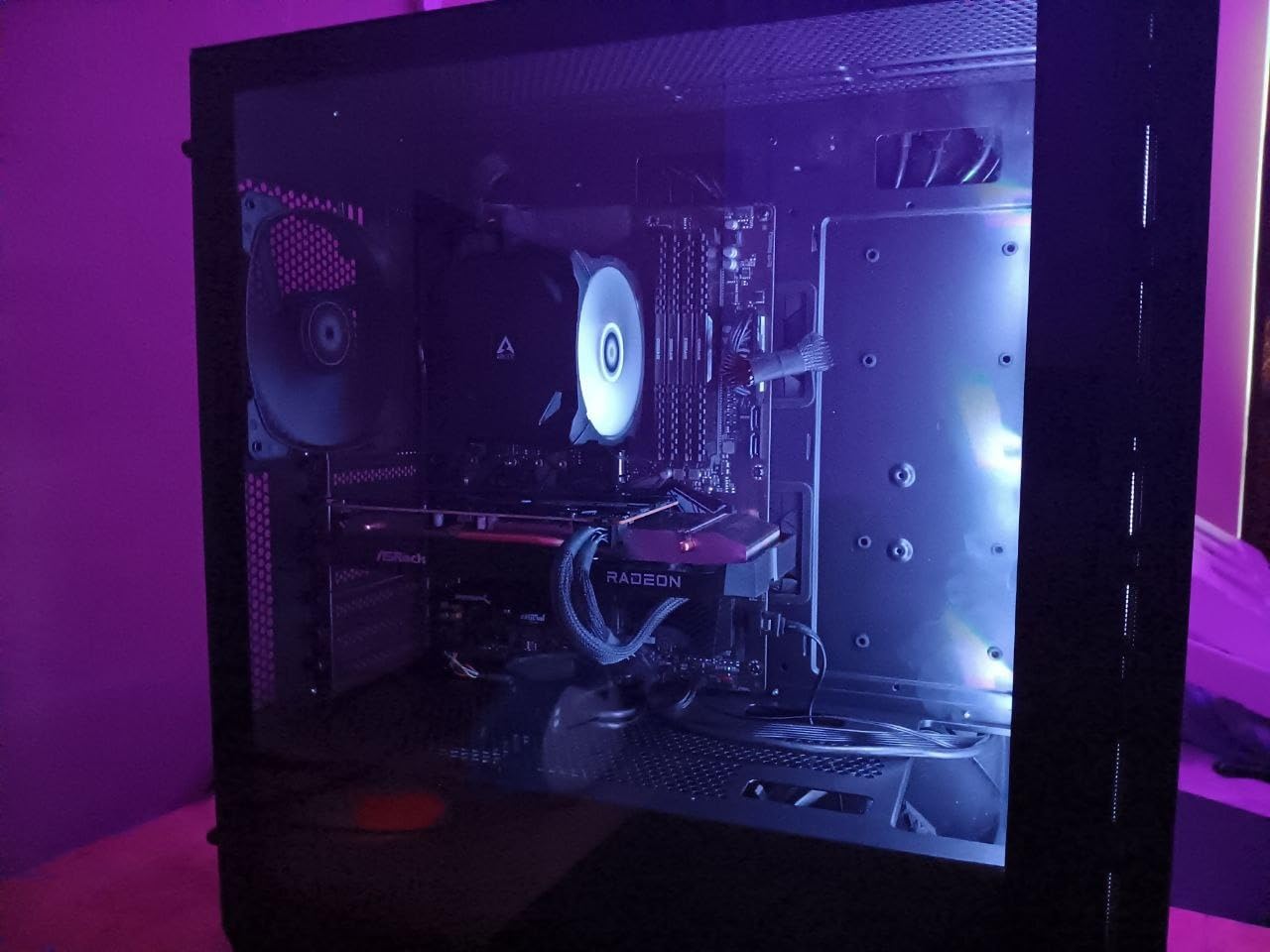 MONTECH AIR 903 MAX High Airflow E-ATX PC Case, 4x140mm PWM Fans, Black | 400mm GPU Support, 360mm Radiator Support, Tempered Glass, USB-C, 3 ARGB Intake Fans, Vertical GPU Mount Support customer photo 2