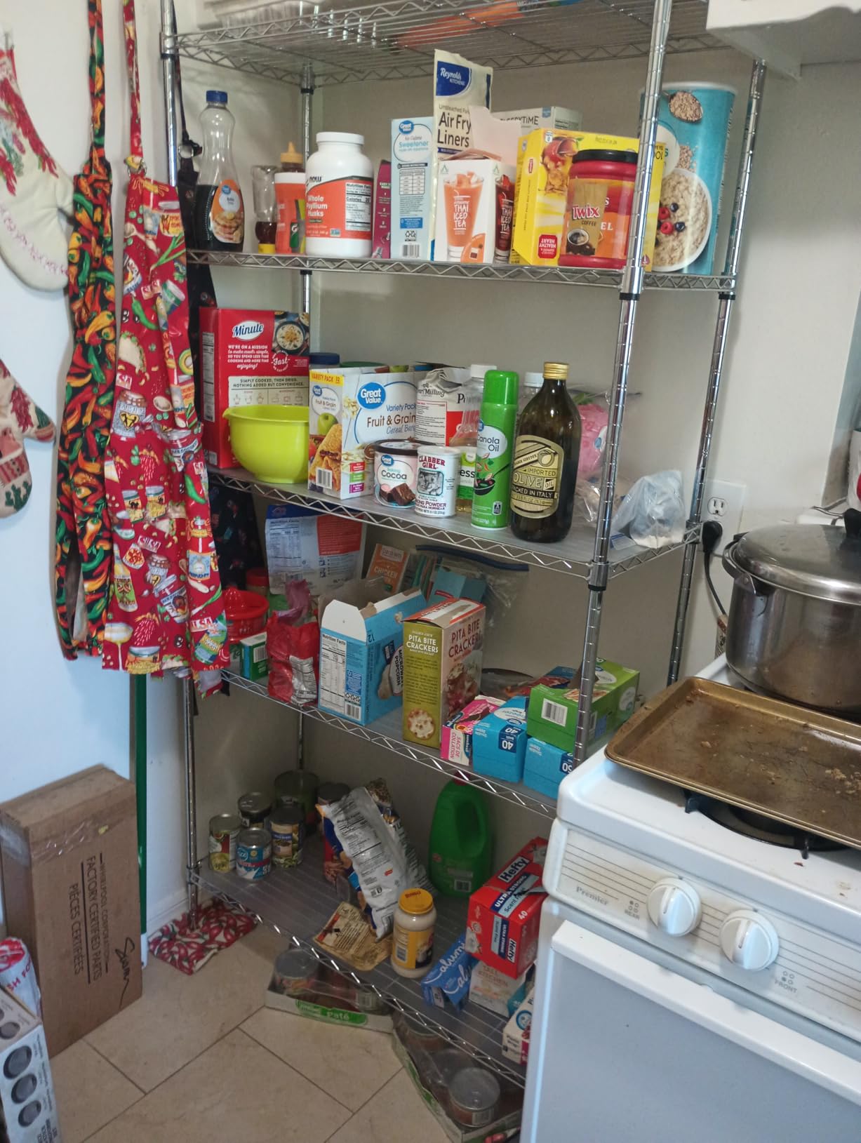 REIBII 72''H Metal Shelving 5-Tier Storage Shelves,1100lbs, Kitchen Pantry customer photo 2