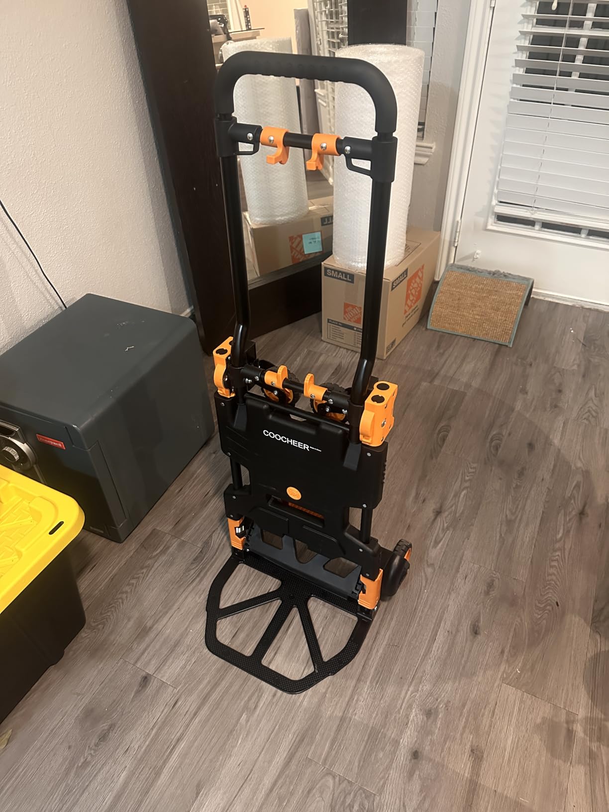 Folding Hand Truck Dolly, 330lb Convertible 4 to 2 Wheel Moving Cart, Green customer photo 2