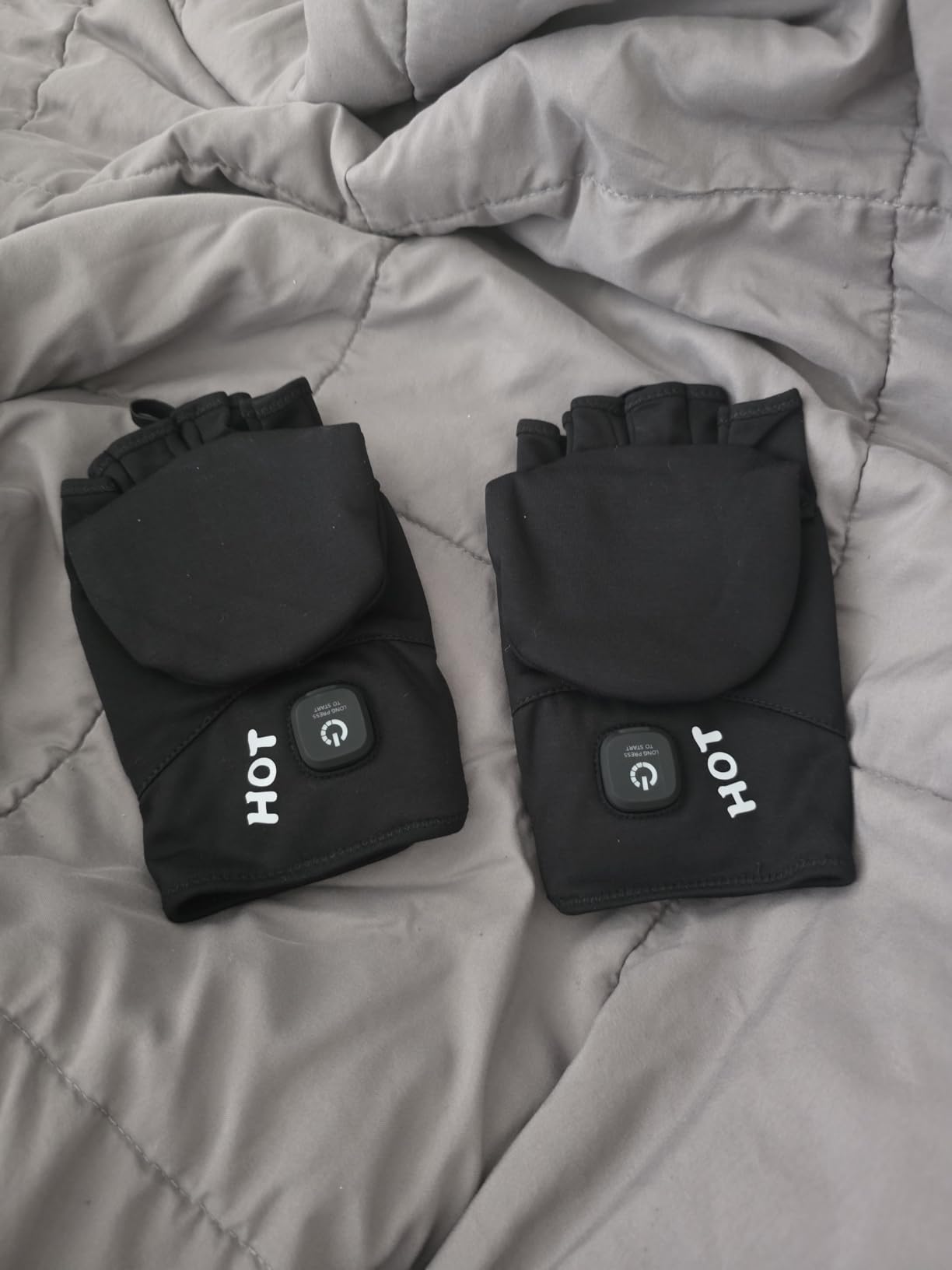 Heated Gloves for Men Women, Rechargeable Full & Half Hands Electric Gloves Heated Fingerless Touchscreen Gloves Heated Winter Hand Warmer for Work Cycling Skiing Outdoor Snow customer photo 1