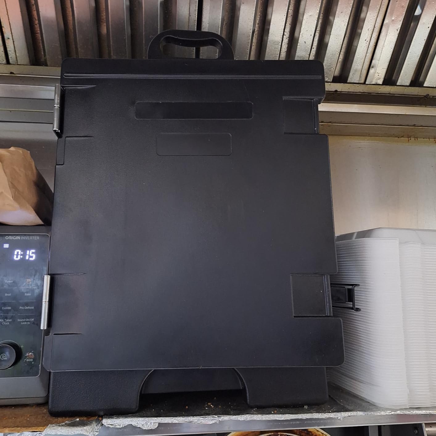 COSTWAY End-Loading Insulated Food Pan Carrier w/Wheels customer photo 2