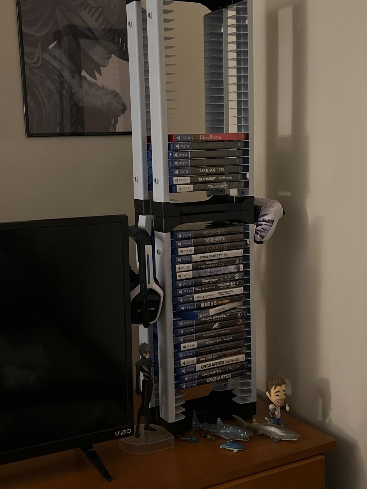 Nargos Video Game Storage Tower, Universal Organizer for PS5/PS4/PS3/PS2, Xbox One/360/Series X/S, Wii, Switch/Switch 2, DVD and Blu-Ray Cases (46 Pcs) customer photo 1