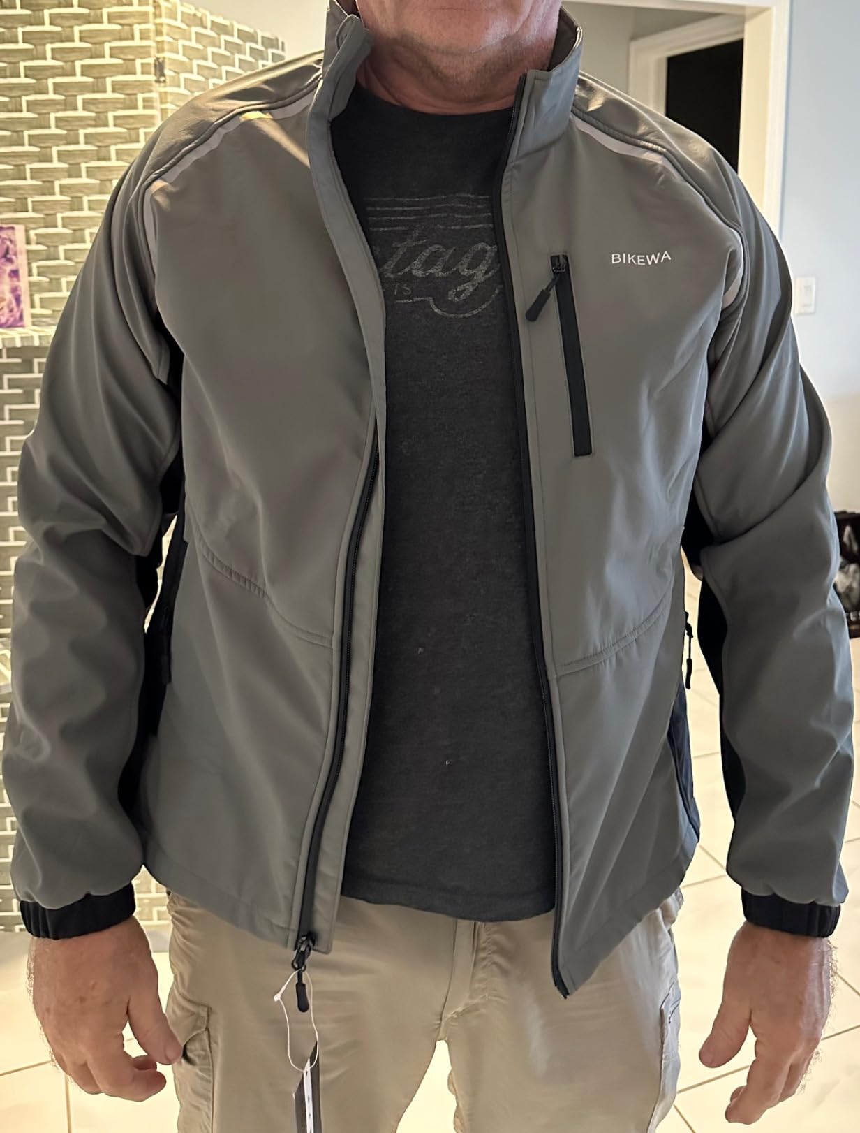 Men's Winter Cycling Jackets Thermal Warm Water Resistant Bike Running Windproof Jacket customer photo 1